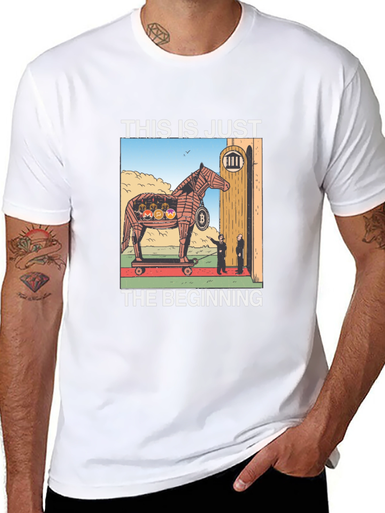 Cryptocurrency Trojan Horse Graphic Tee
