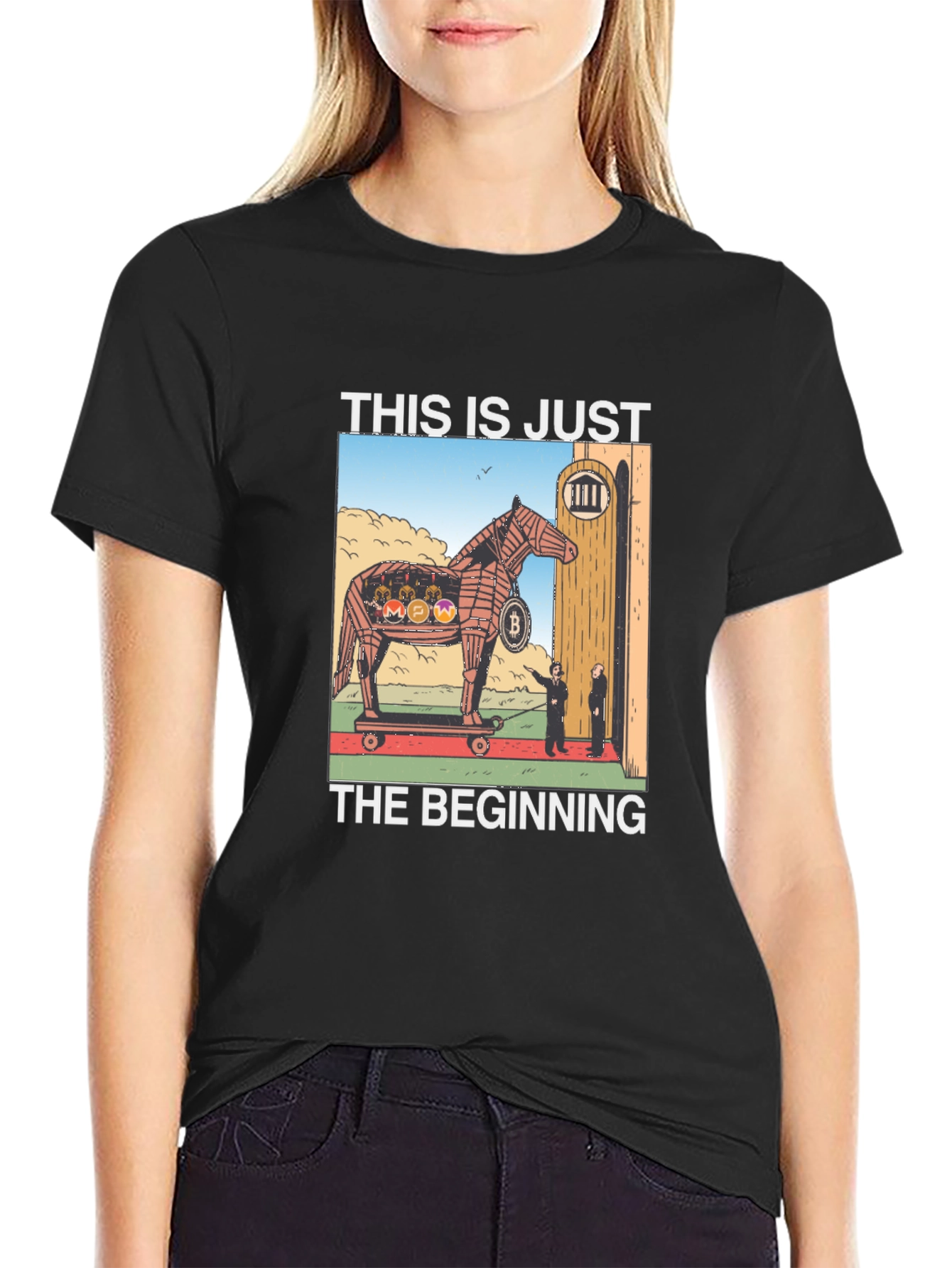 Cryptocurrency Trojan Horse Graphic Tee