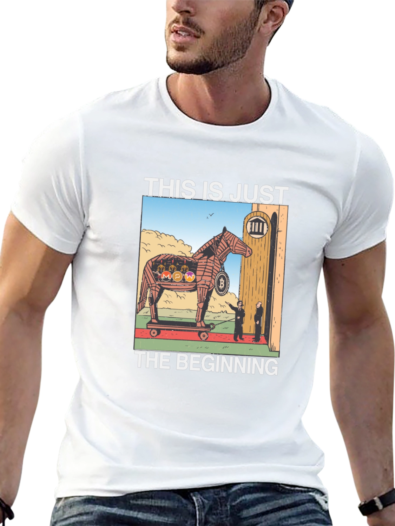 Cryptocurrency Trojan Horse Graphic Tee