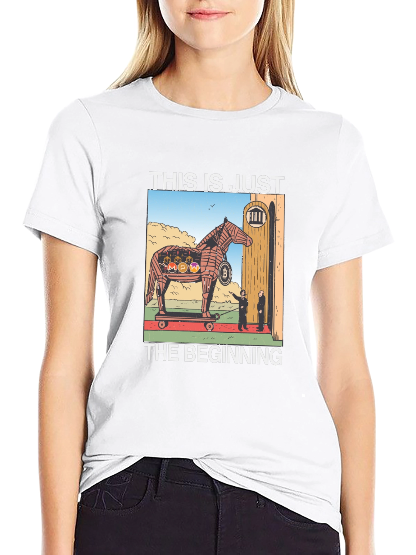 Cryptocurrency Trojan Horse Graphic Tee