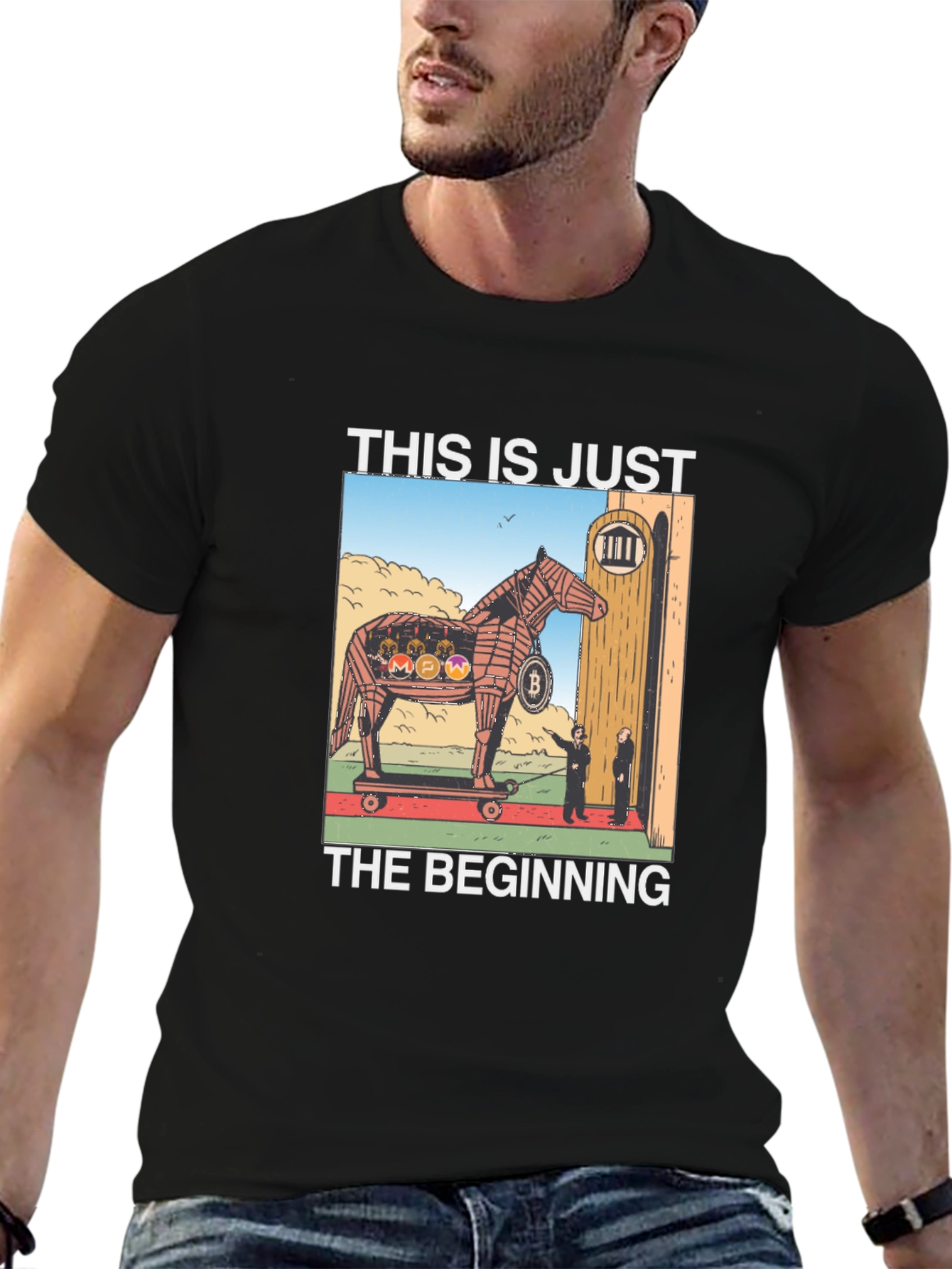 Cryptocurrency Trojan Horse Graphic Tee