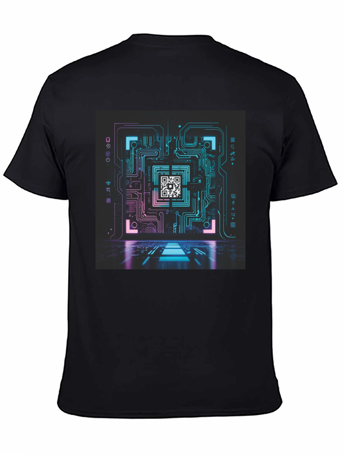 Cyber Circuit QR Code T-Shirt