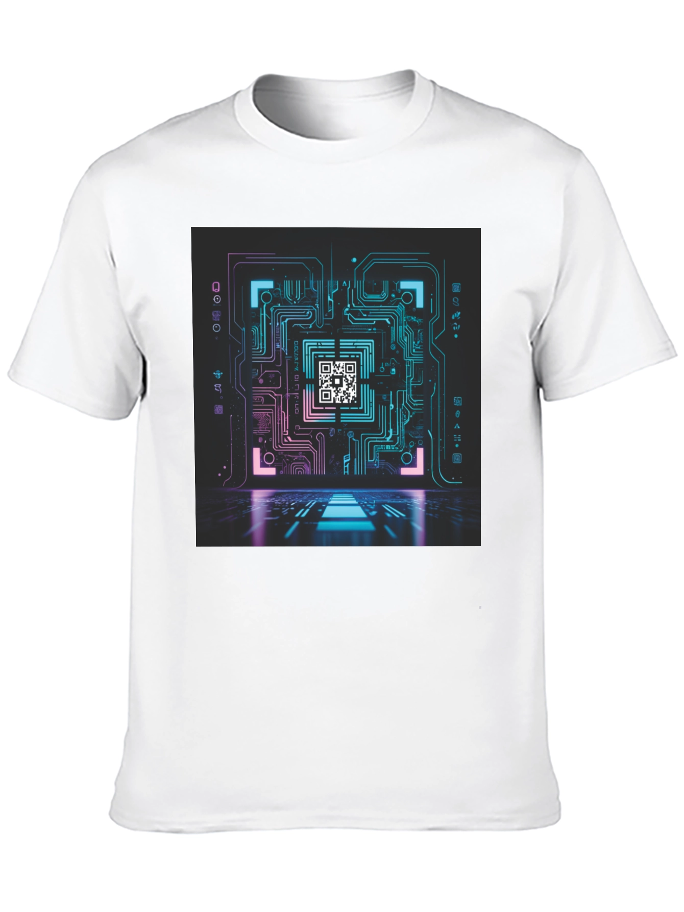 Cyber Circuit QR Code T-Shirt
