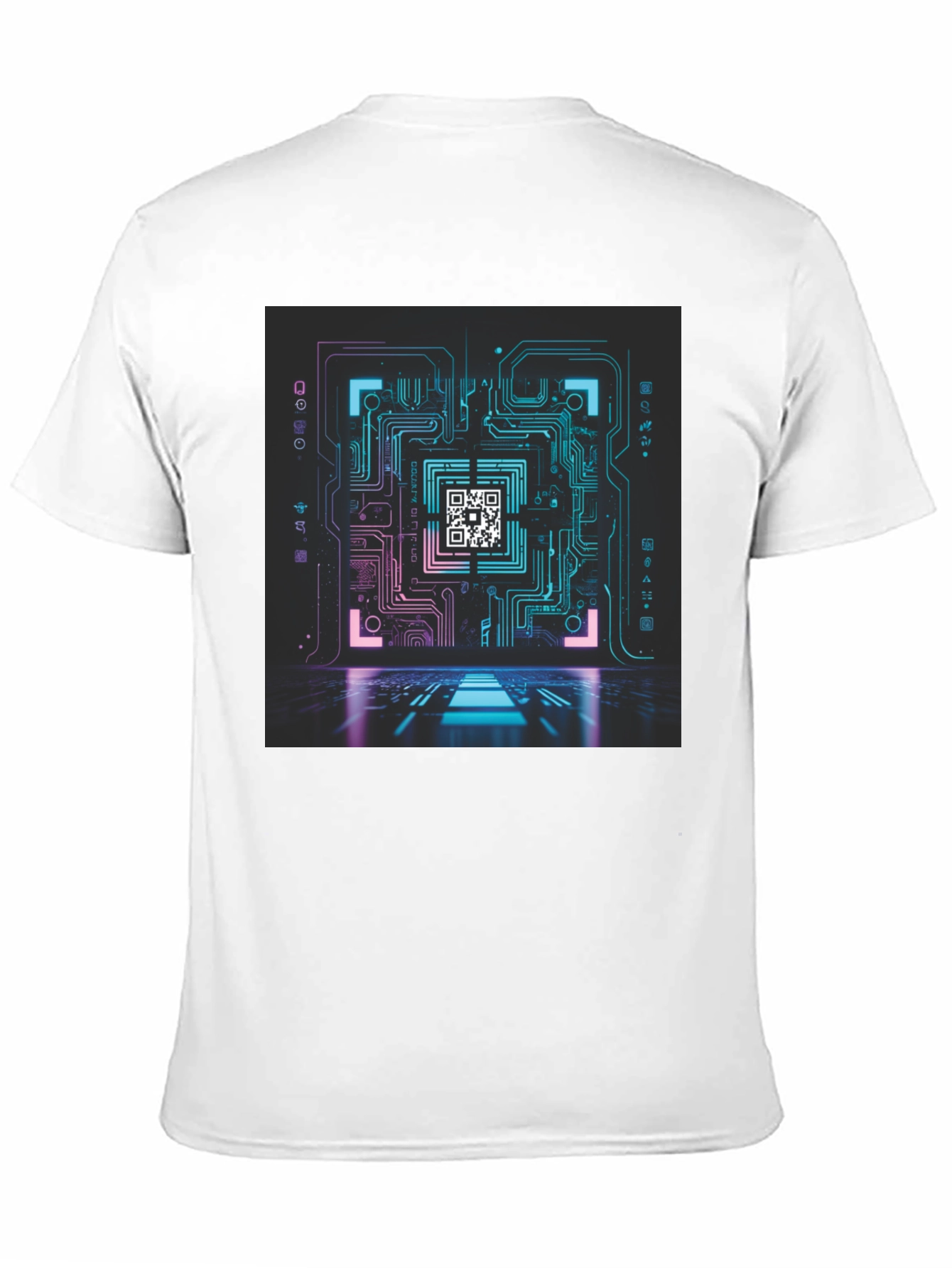 Cyber Circuit QR Code T-Shirt