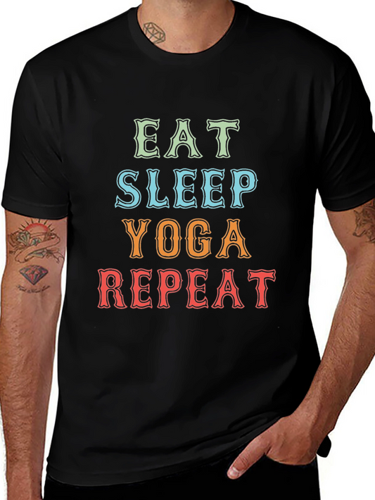 Eat Sleep Yoga Repeat Graphic Tee