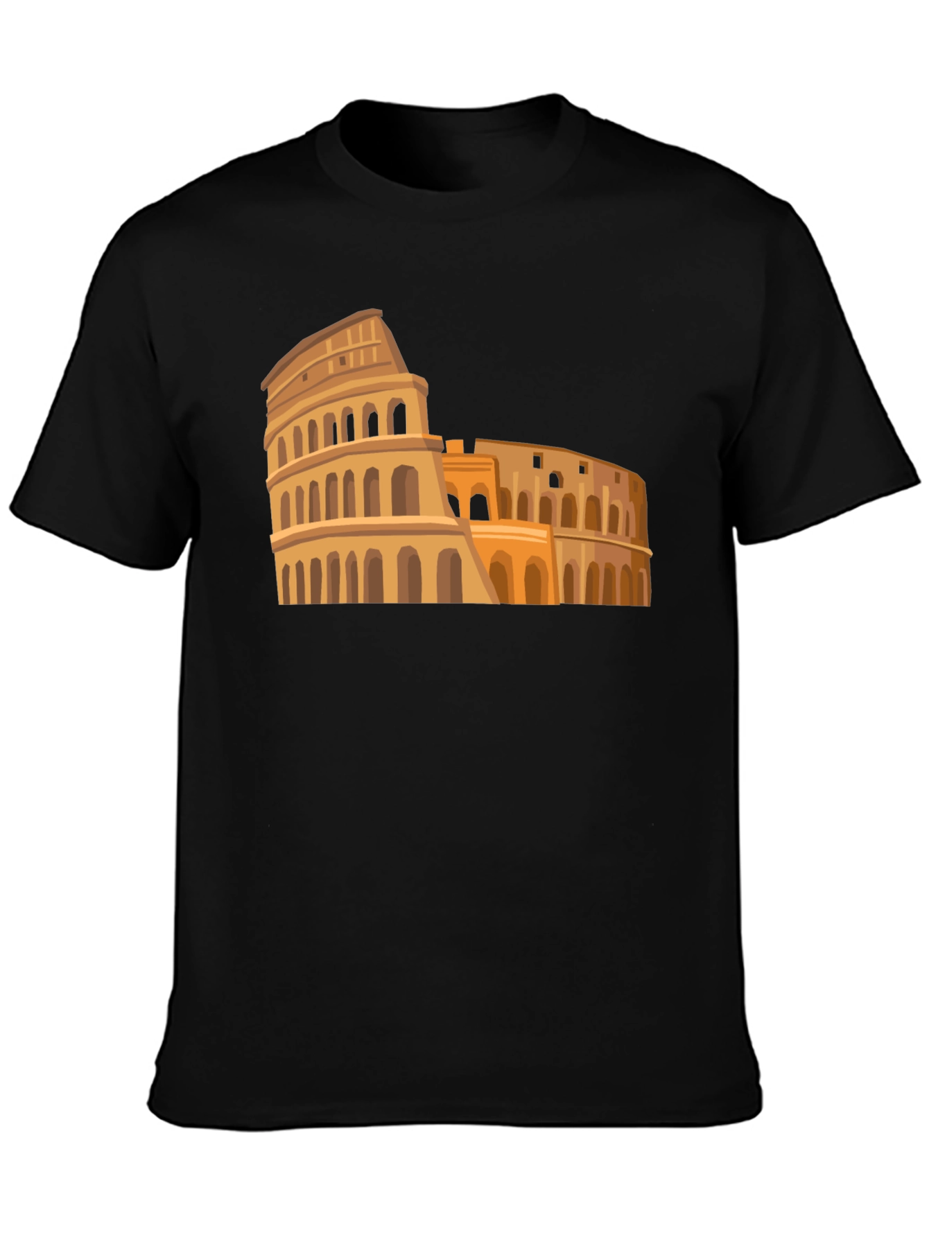 Colosseum Graphic Tee - Black Cotton Comfort