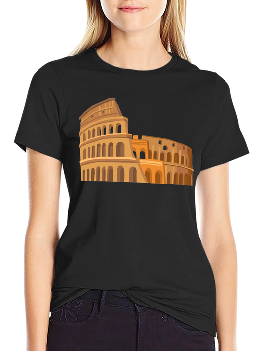 Colosseum Graphic Tee - Black Cotton Comfort
