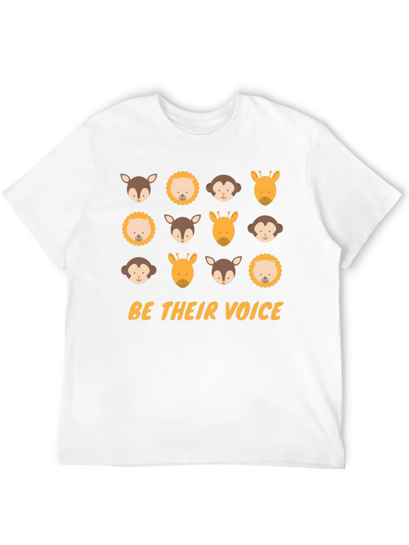 Be Their Voice Graphic Tee Animal Print Black T-Shirt