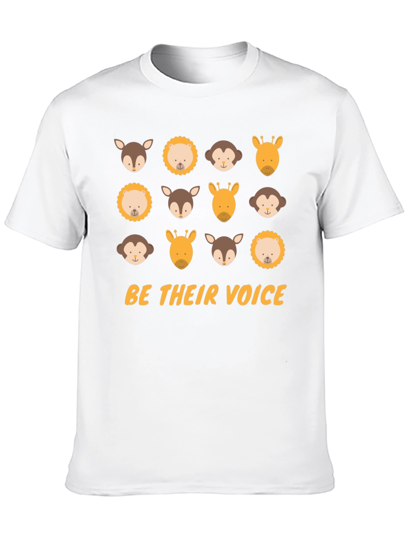 Be Their Voice Graphic Tee Animal Print Black T-Shirt