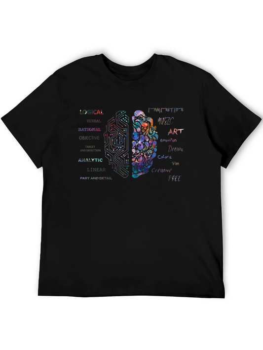 Dual Brain Thinking T-Shirt - Logical & Creative Mind