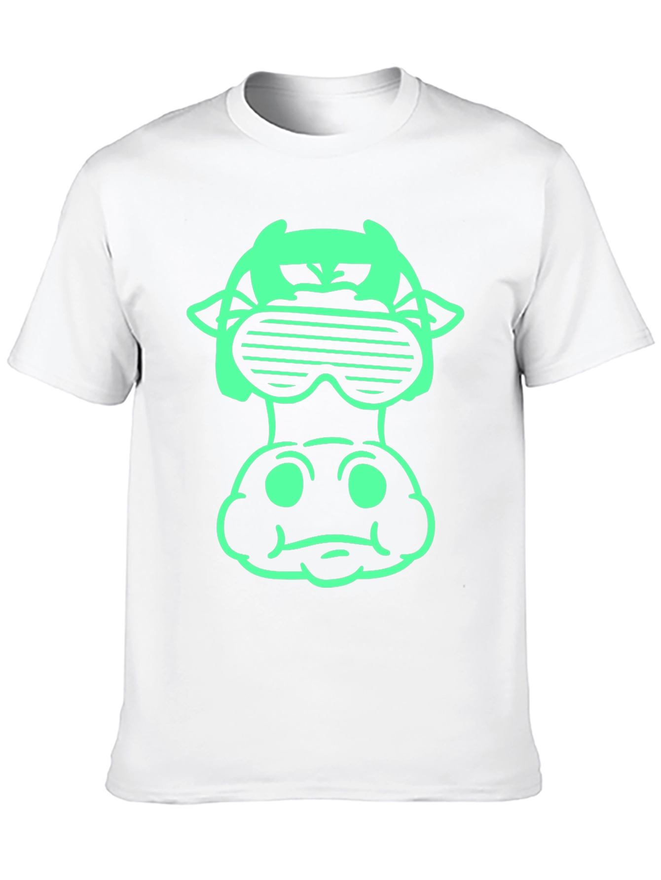 Cool Cow Graphic Tee - Black Cotton Shirt
