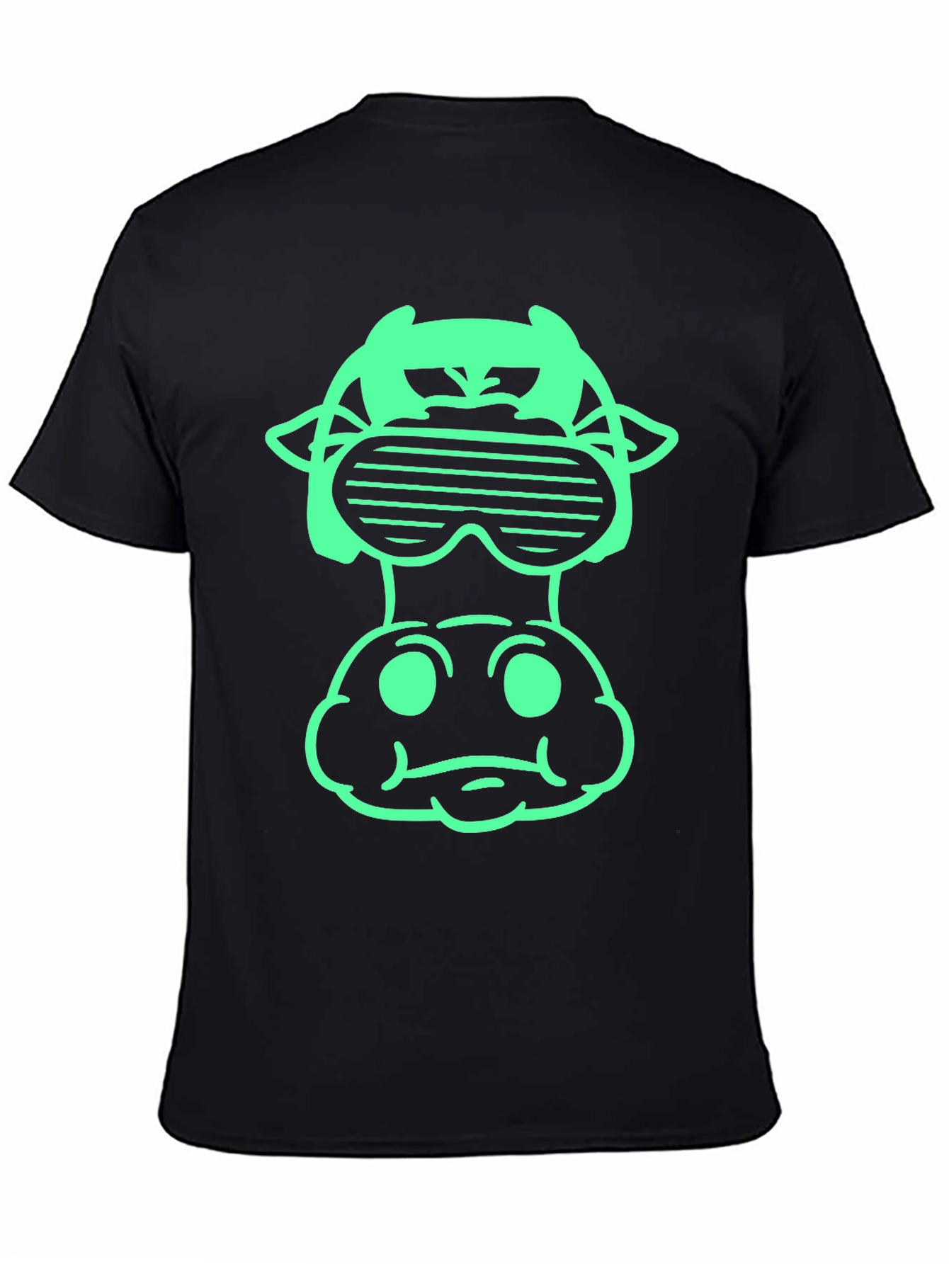 Cool Cow Graphic Tee - Black Cotton Shirt