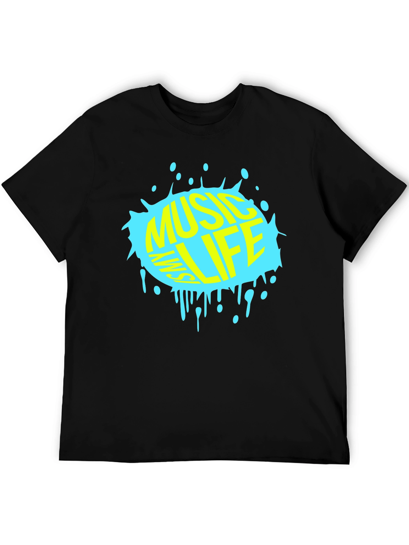 Music is My Life T-Shirt - Black Graphic Tee