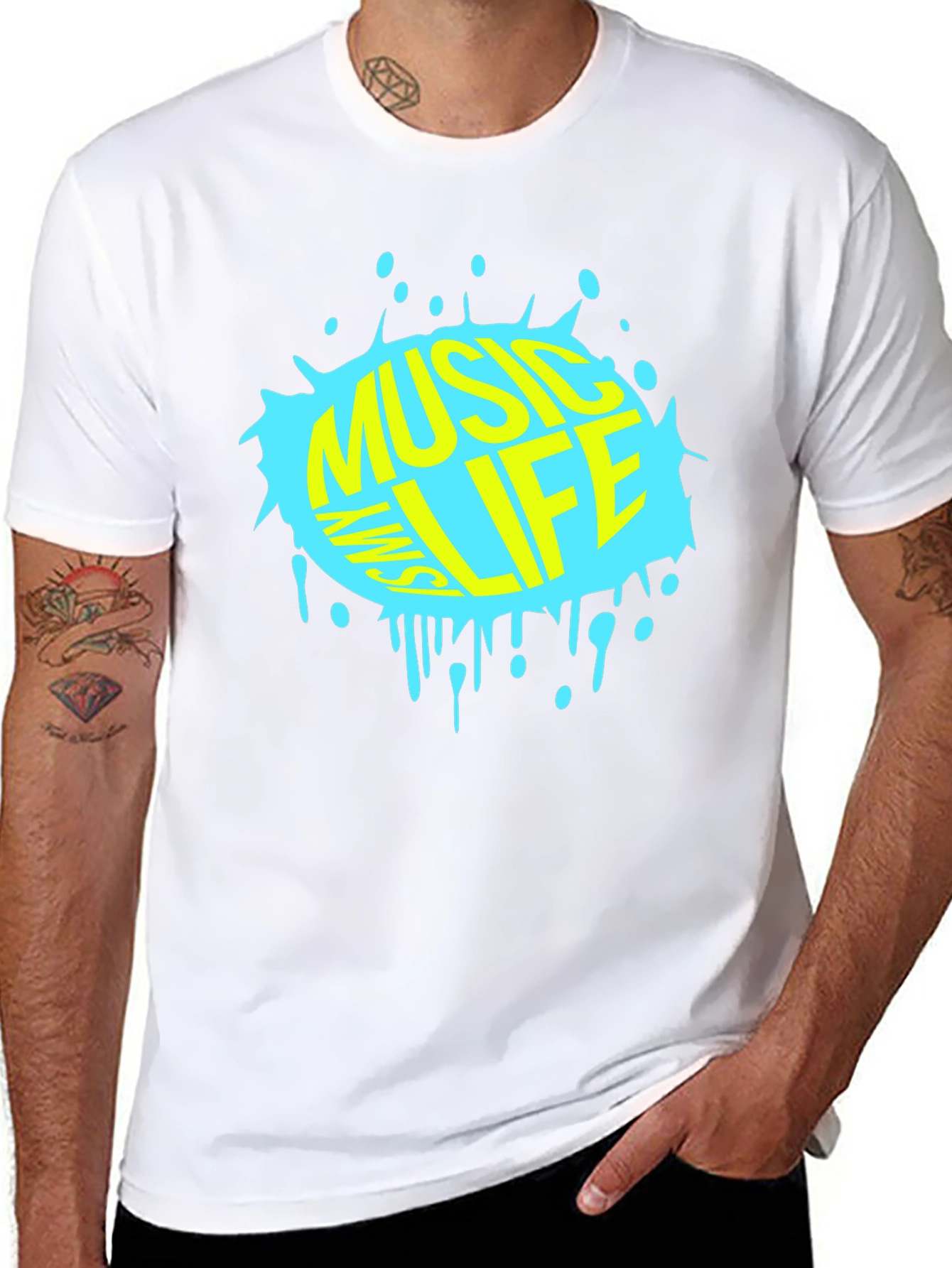 Music is My Life T-Shirt - Black Graphic Tee