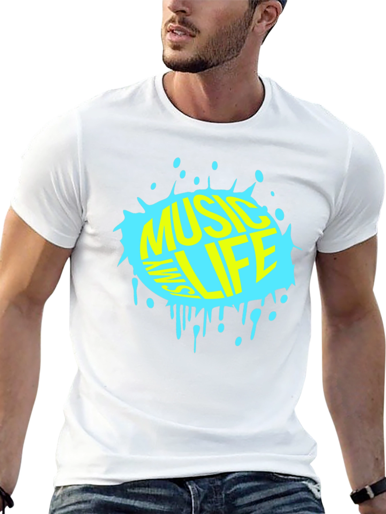Music is My Life T-Shirt - Black Graphic Tee