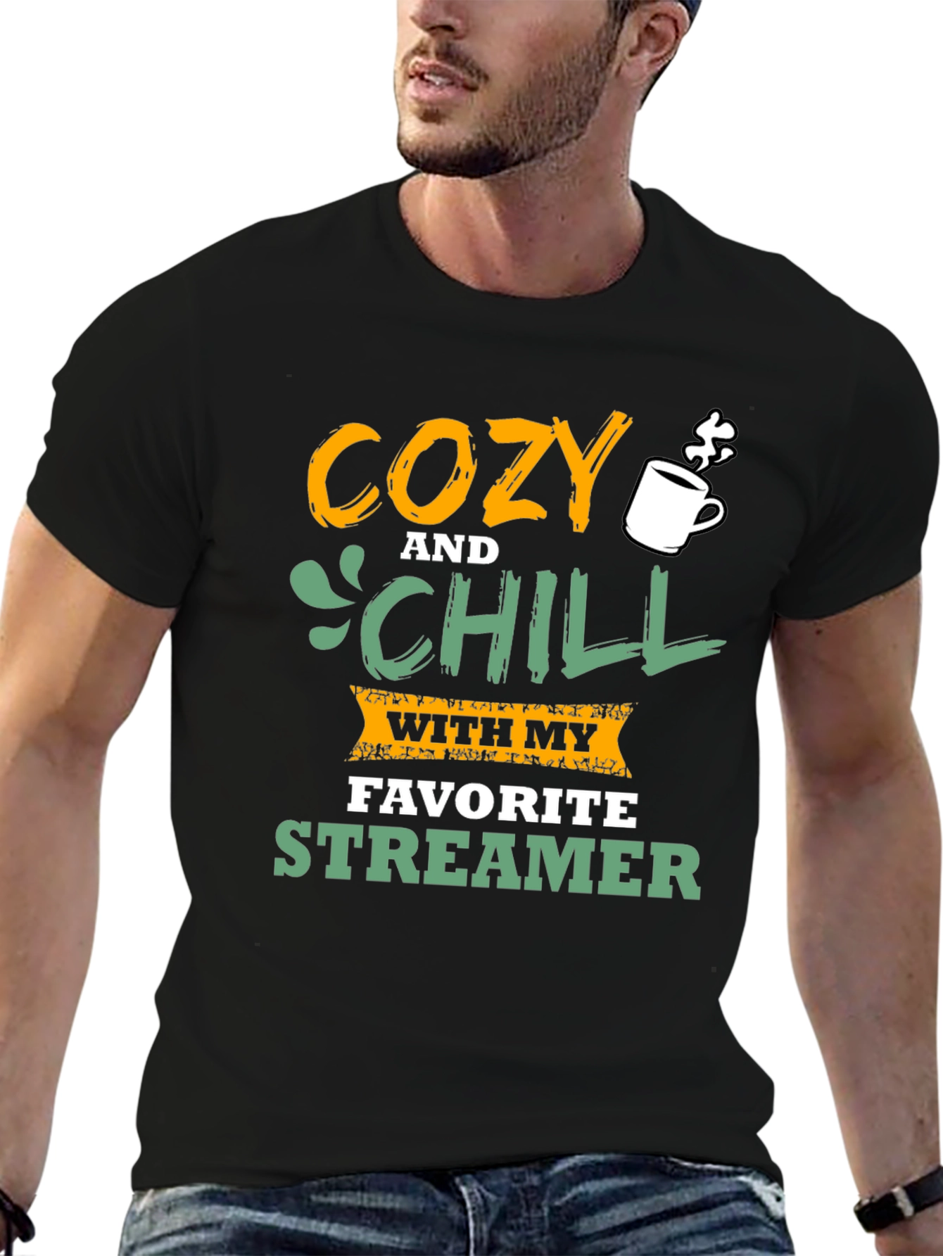 Cozy & Chill Streamer Tee - Gamer Apparel