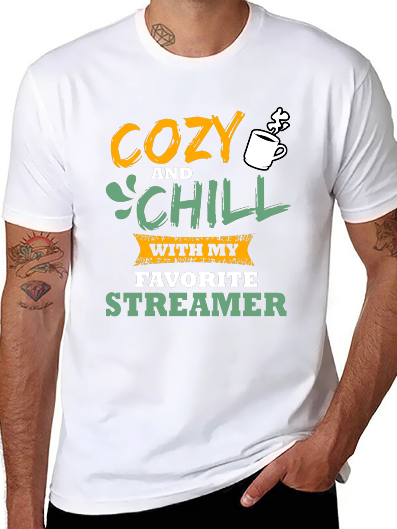 Cozy & Chill Streamer Tee - Gamer Apparel