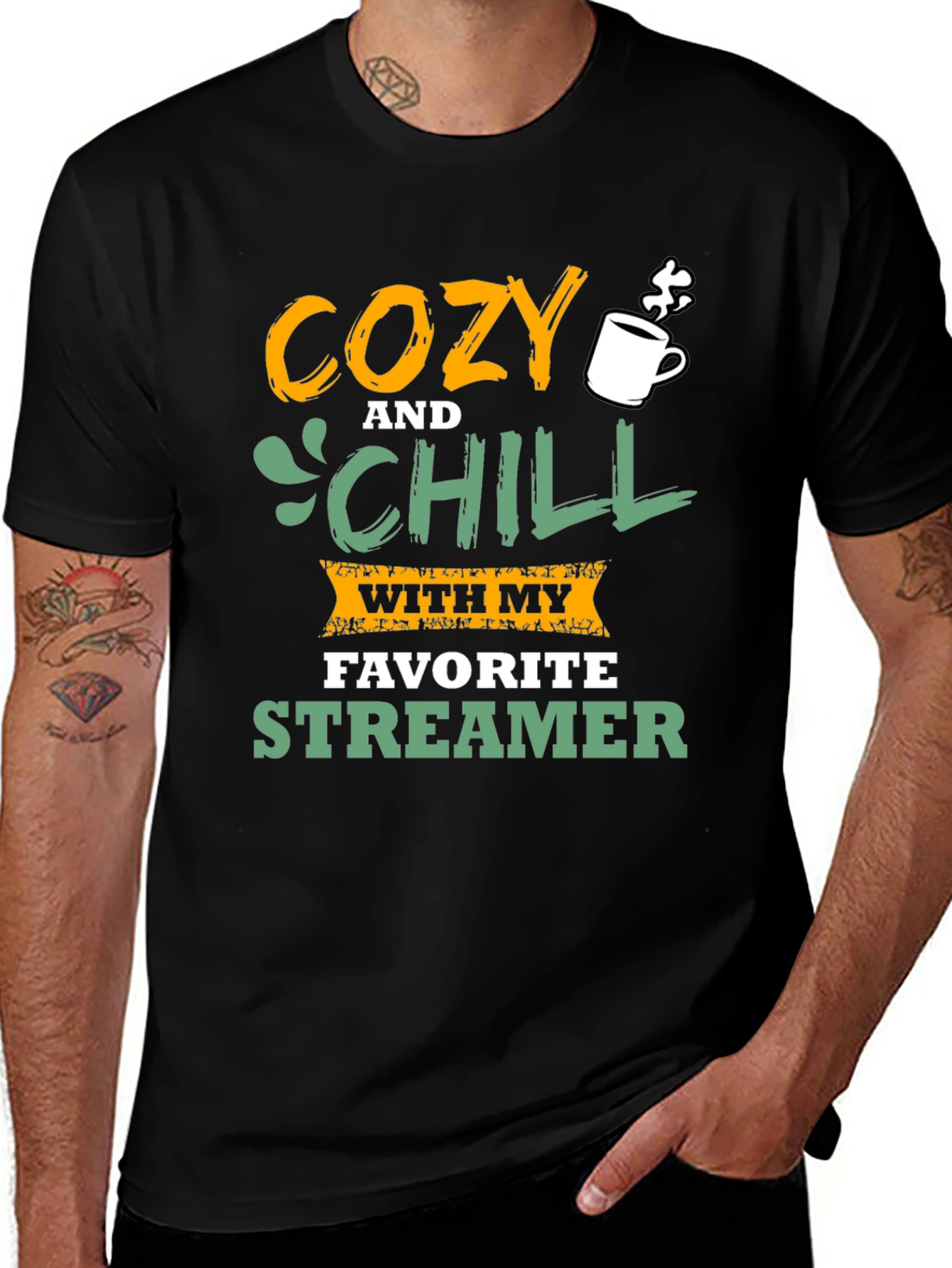 Cozy & Chill Streamer Tee - Gamer Apparel