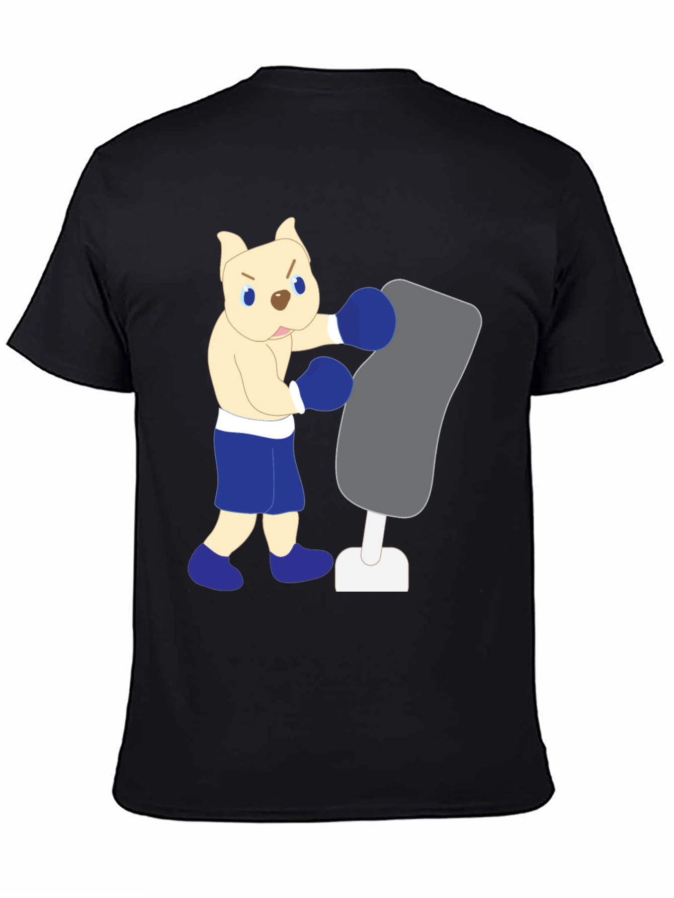 Cartoon Boxer Dog Punching Bag Graphic Tee