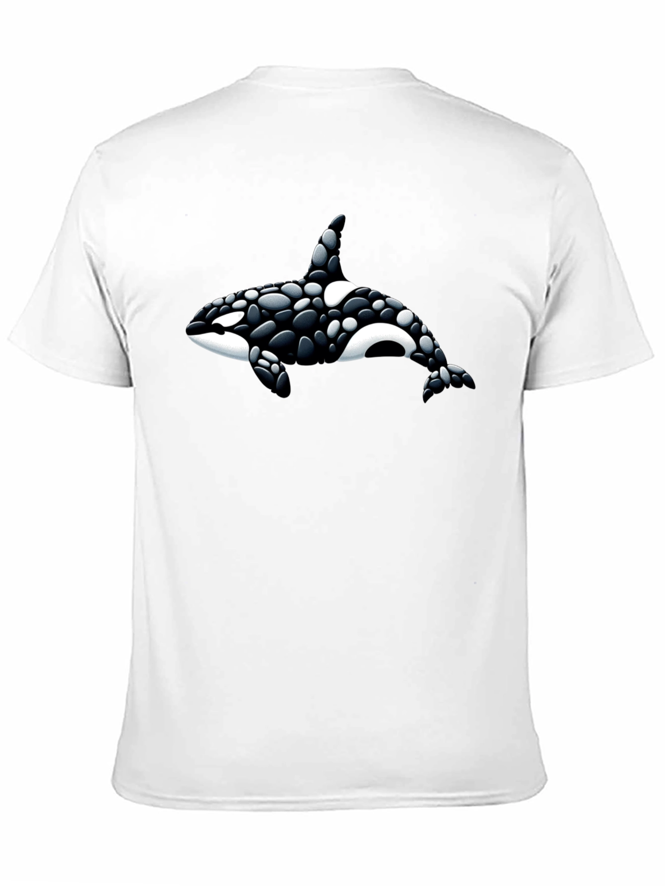 Orca Whale Graphic Tee - Black Cotton T-Shirt
