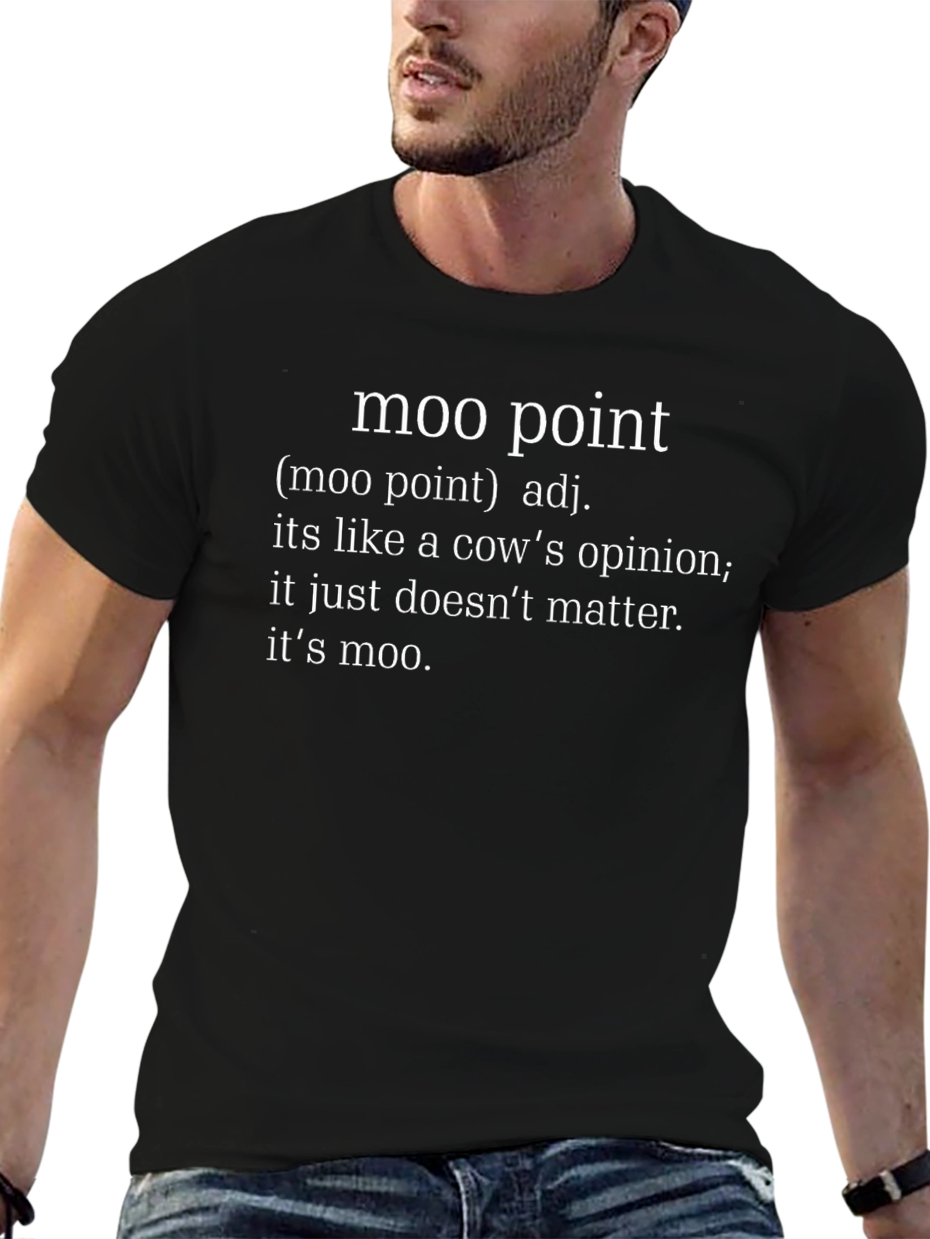 Moo Point Definition T-Shirt - Funny Cow Opinion Tee