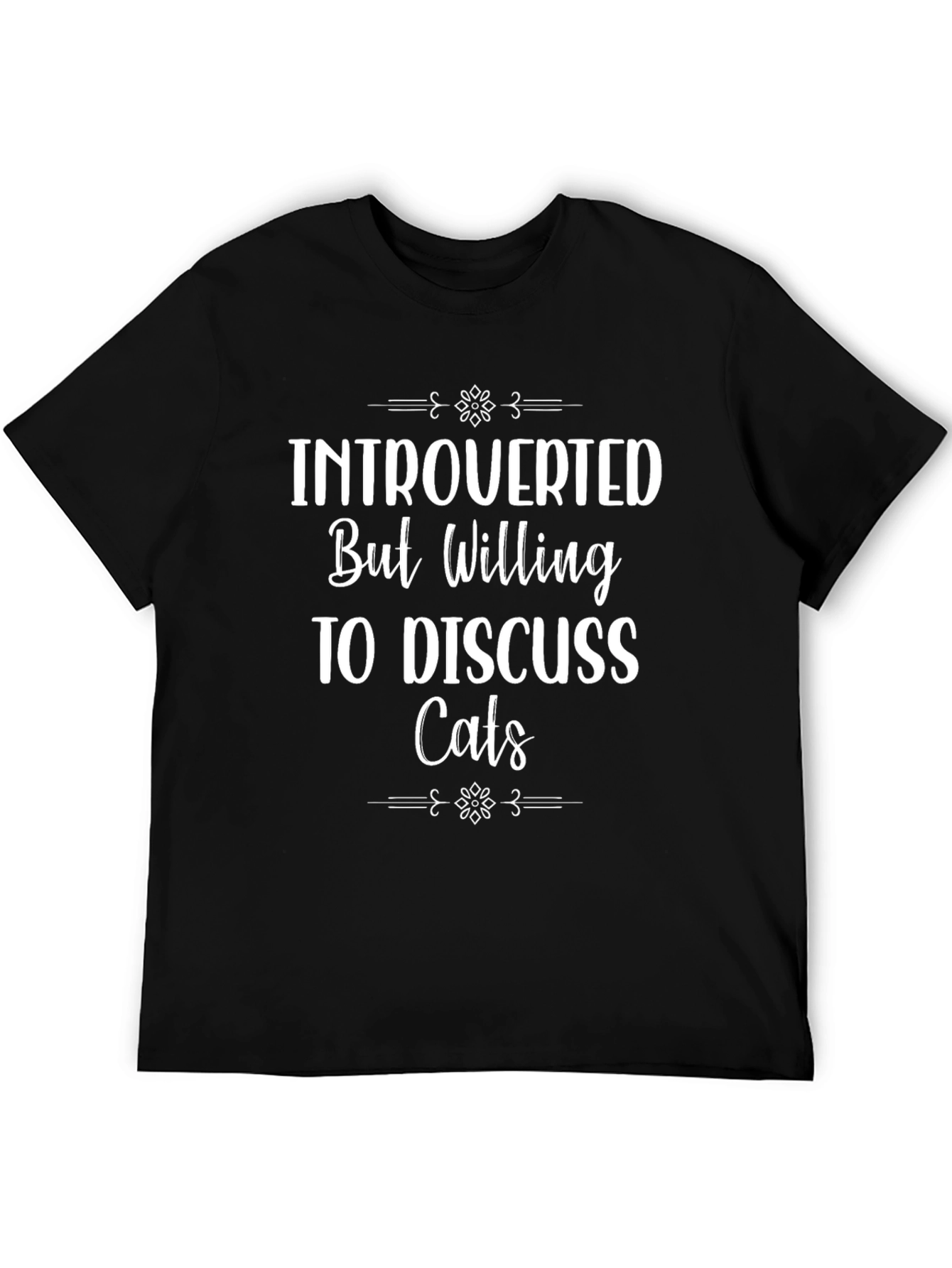 Introverted Cat Lover T-Shirt - Funny Graphic Tee