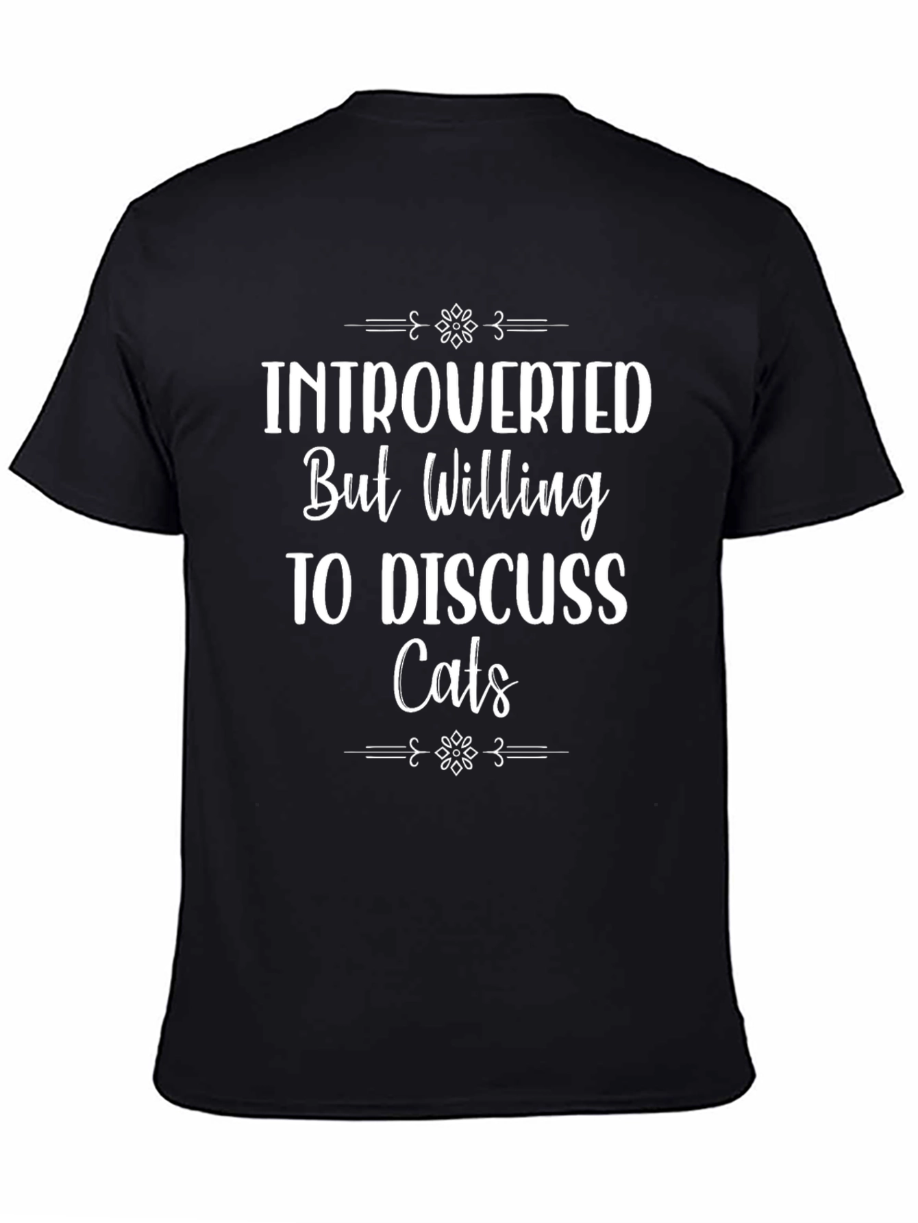 Introverted Cat Lover T-Shirt - Funny Graphic Tee