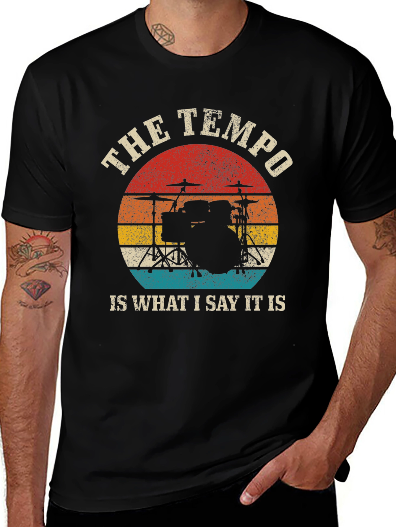 The Tempo Drummer Black T-Shirt