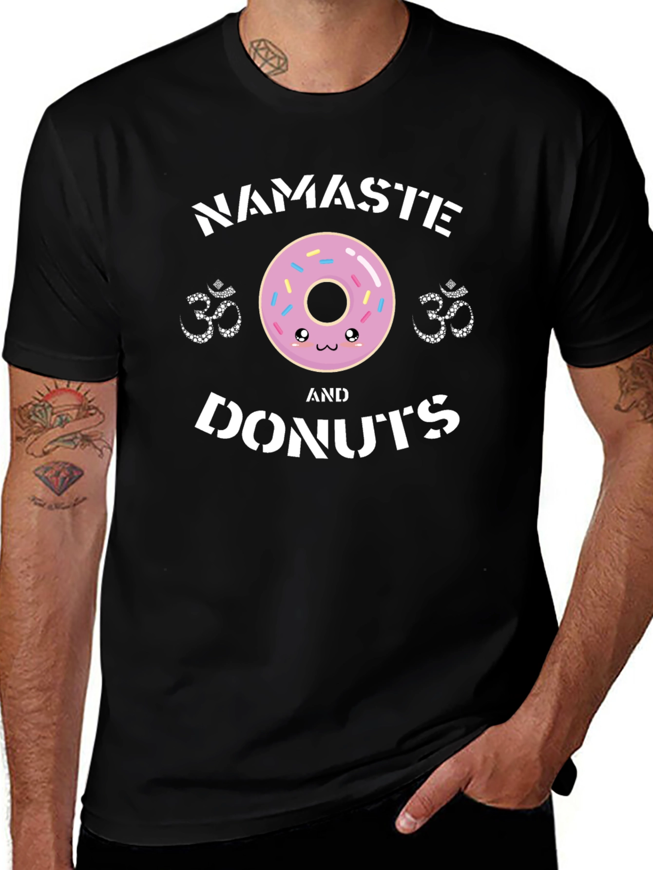 Namaste & Donuts Graphic T-Shirt