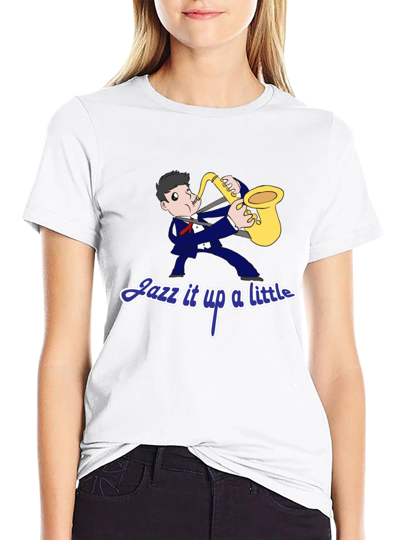 Jazz Musician Graphic T-Shirt - Black