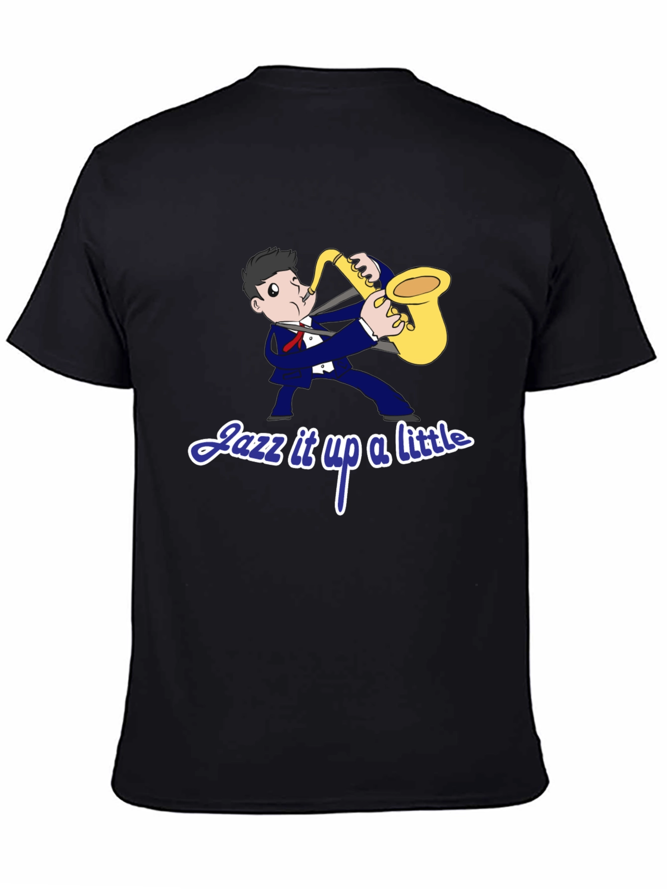 Jazz Musician Graphic T-Shirt - Black