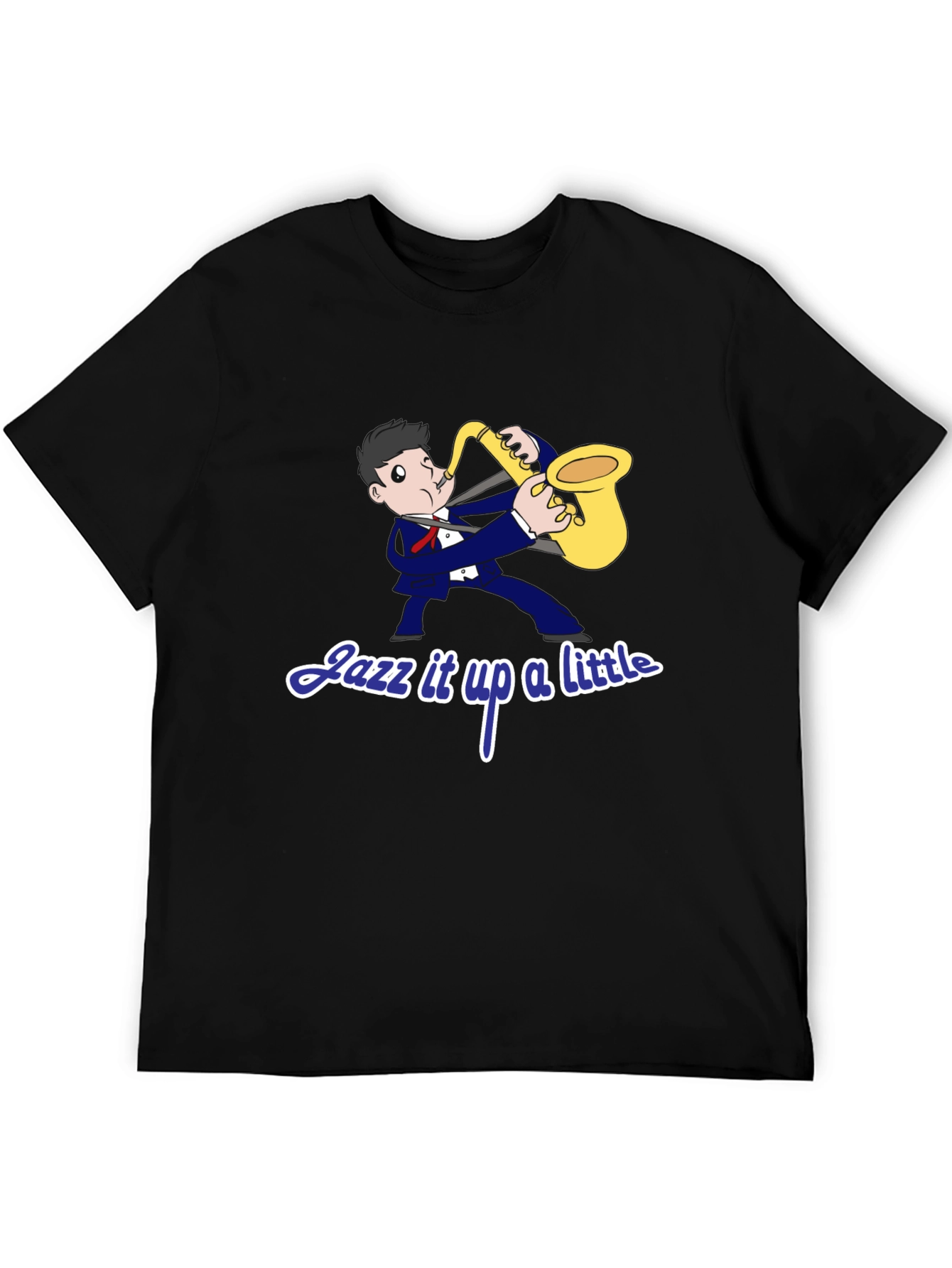 Jazz Musician Graphic T-Shirt - Black