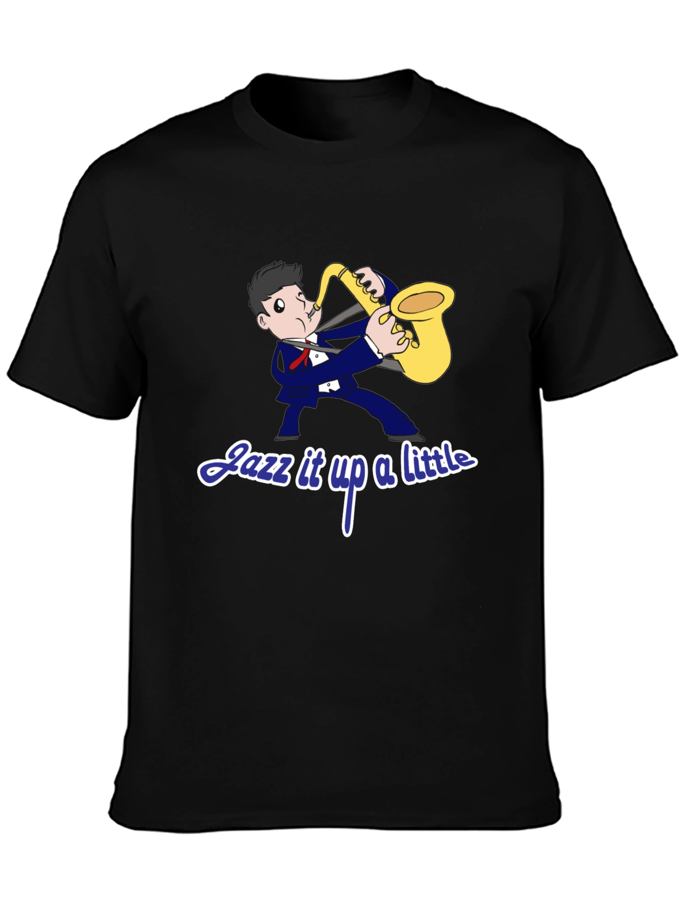 Jazz Musician Graphic T-Shirt - Black