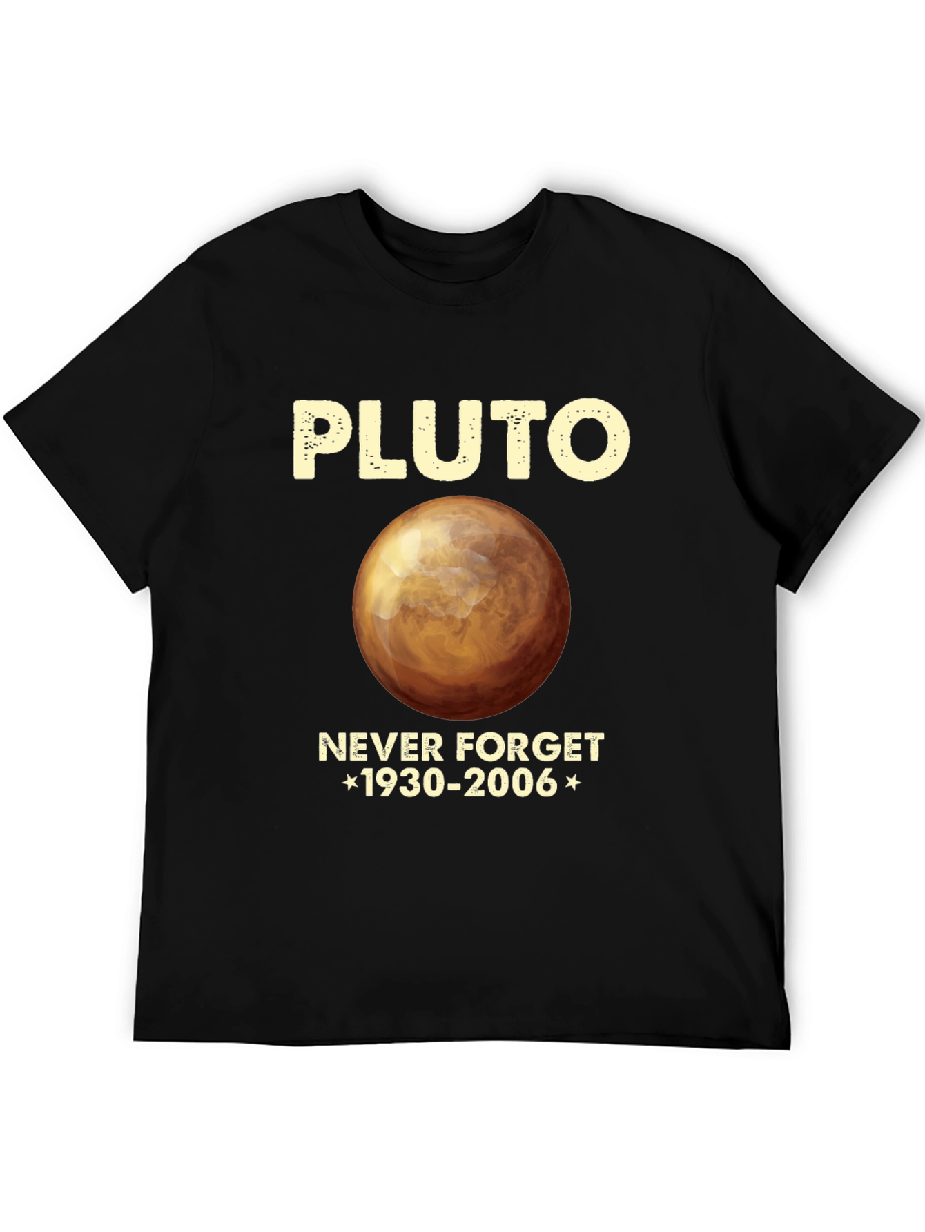 Pluto Never Forget T-Shirt - Retro Space Tee