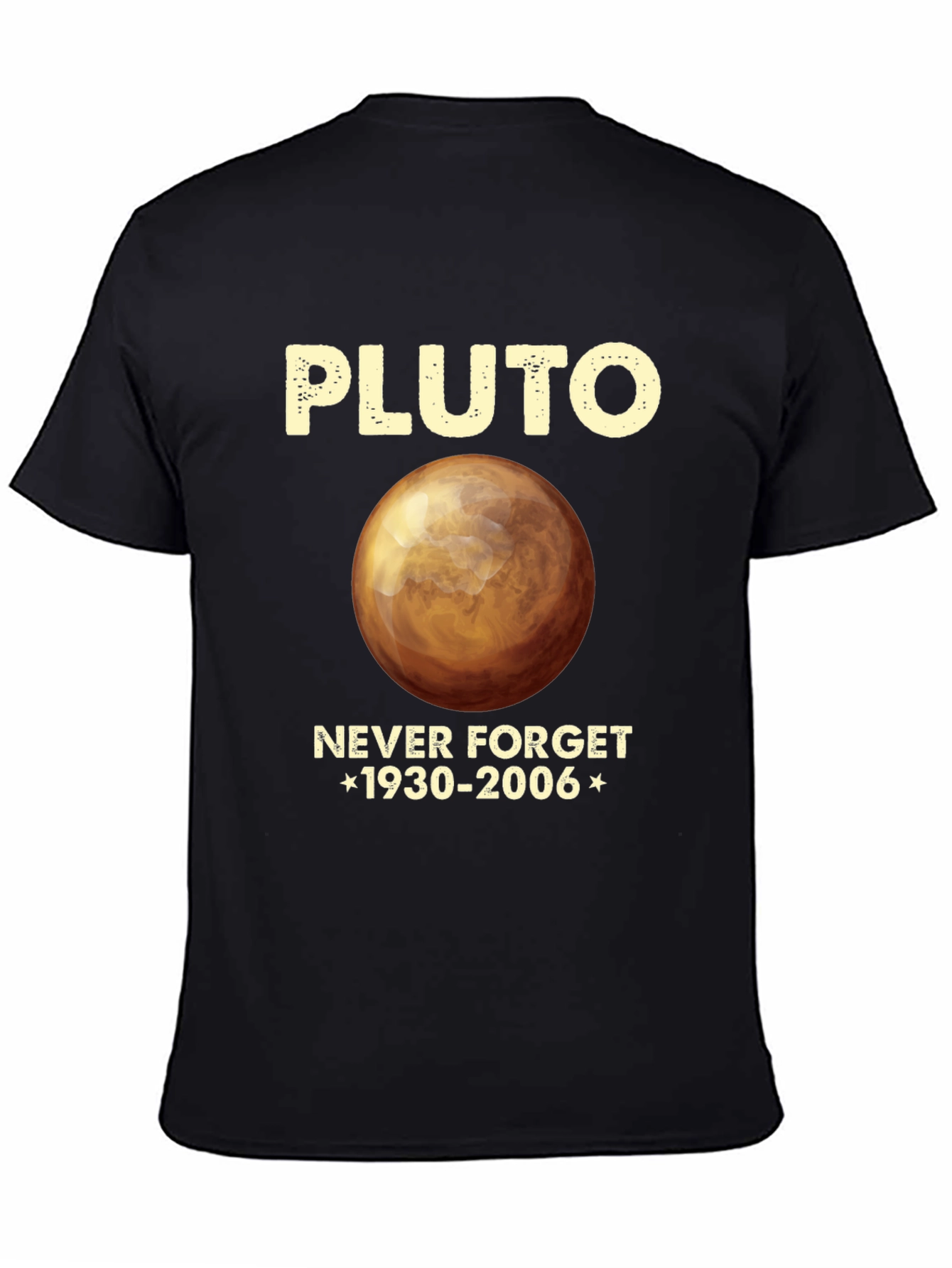 Pluto Never Forget T-Shirt - Retro Space Tee