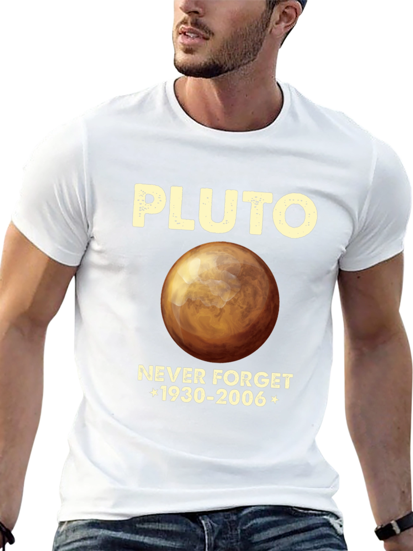 Pluto Never Forget T-Shirt - Retro Space Tee