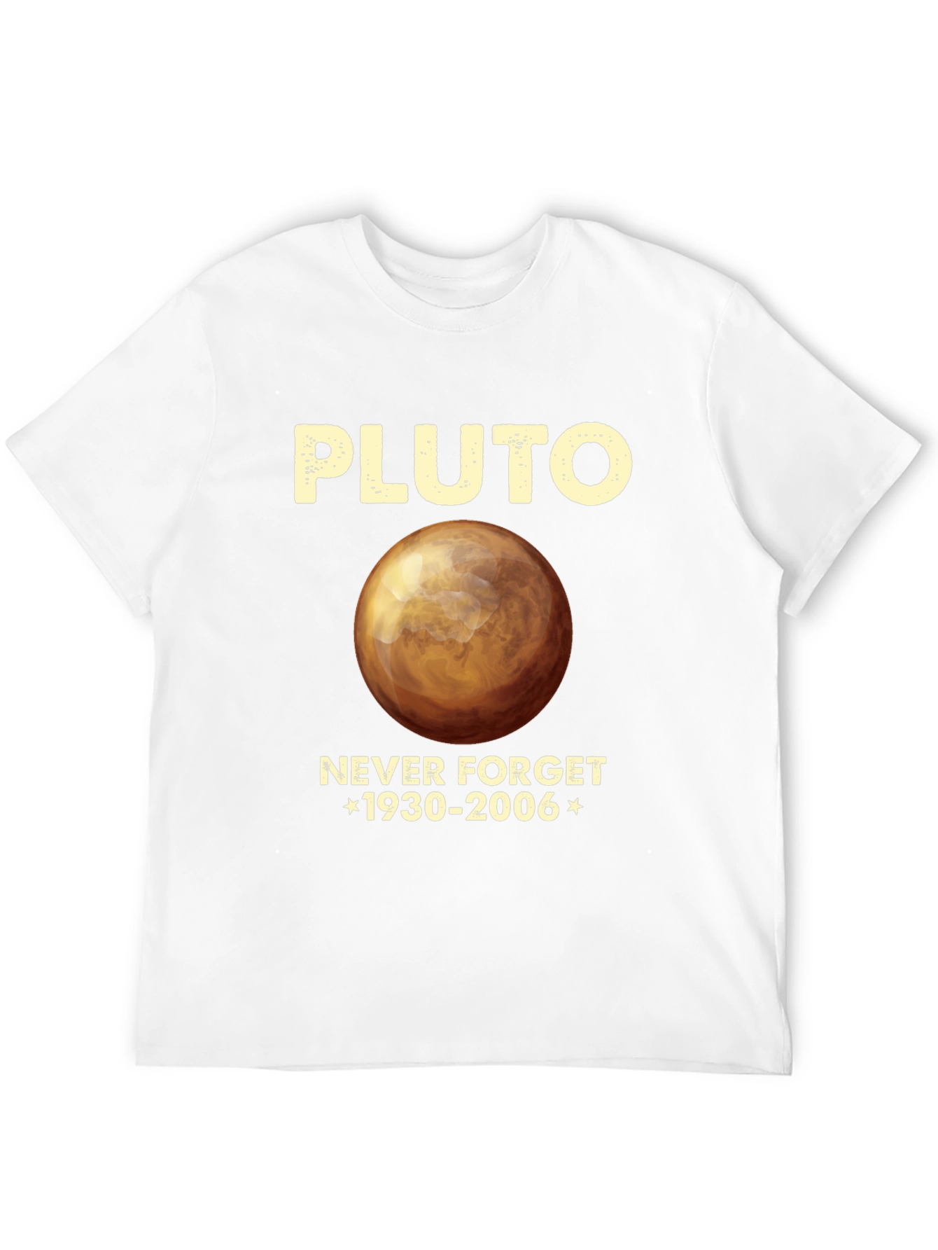Pluto Never Forget T-Shirt - Retro Space Tee