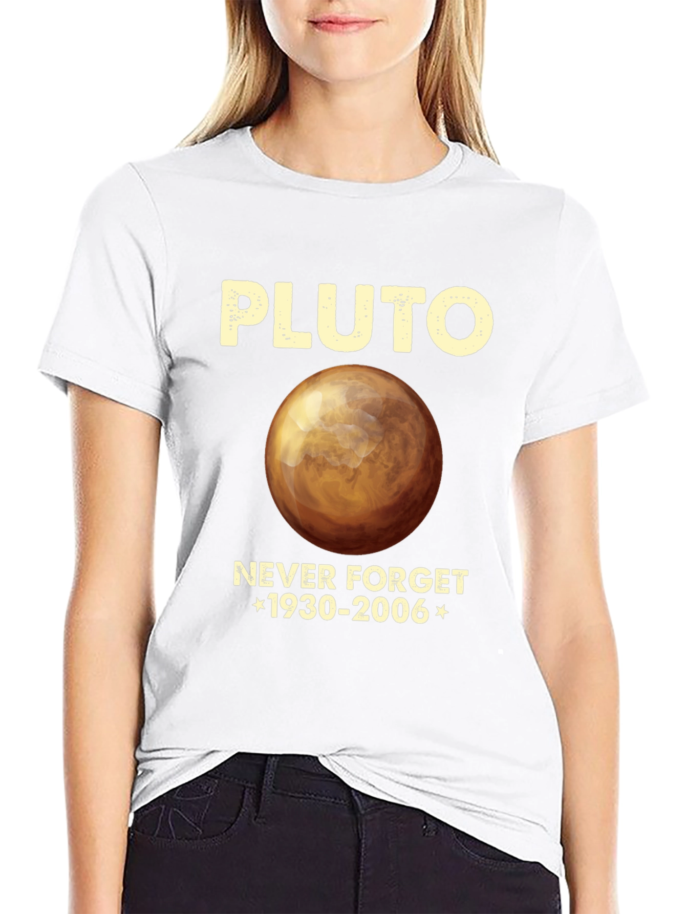 Pluto Never Forget T-Shirt - Retro Space Tee