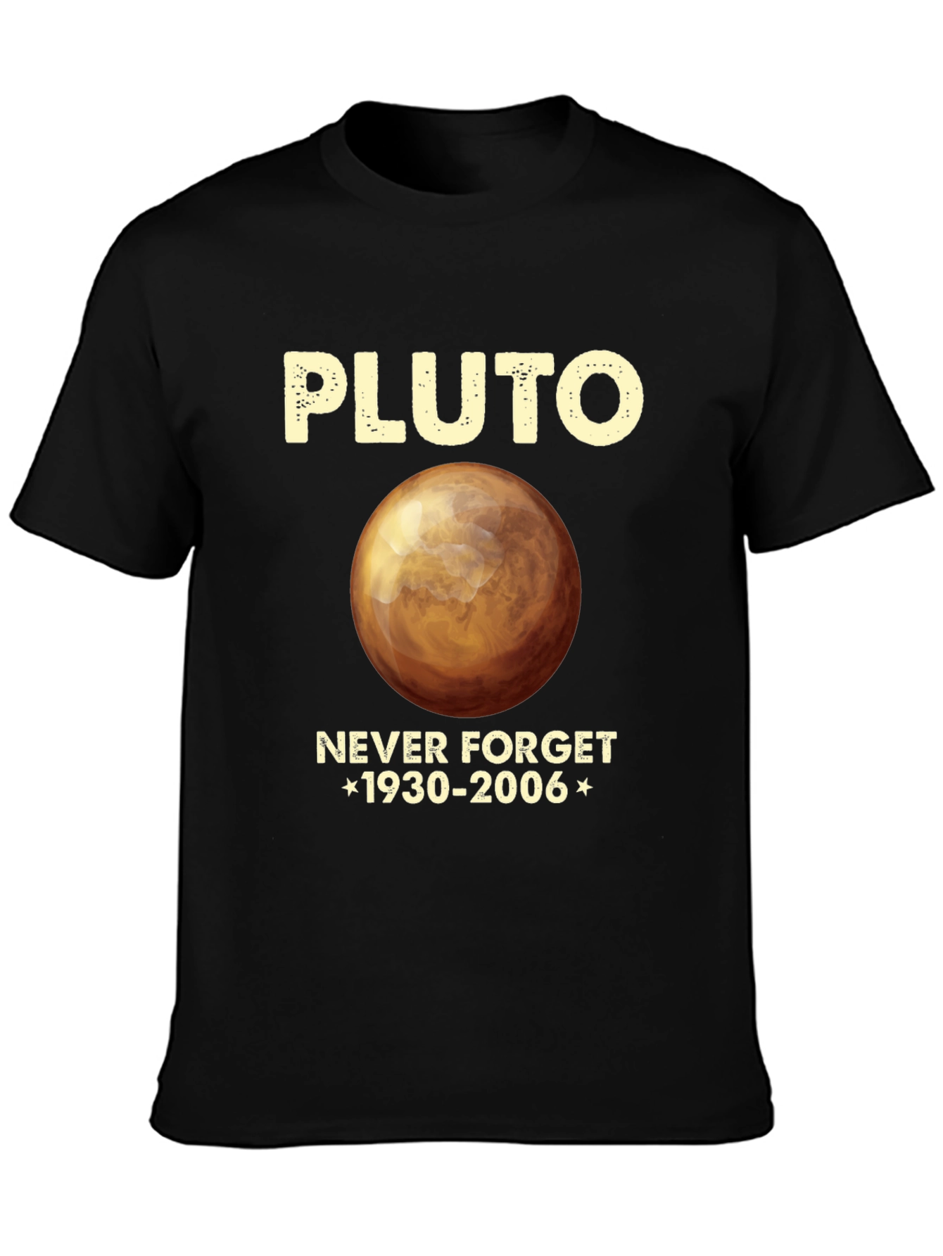 Pluto Never Forget T-Shirt - Retro Space Tee