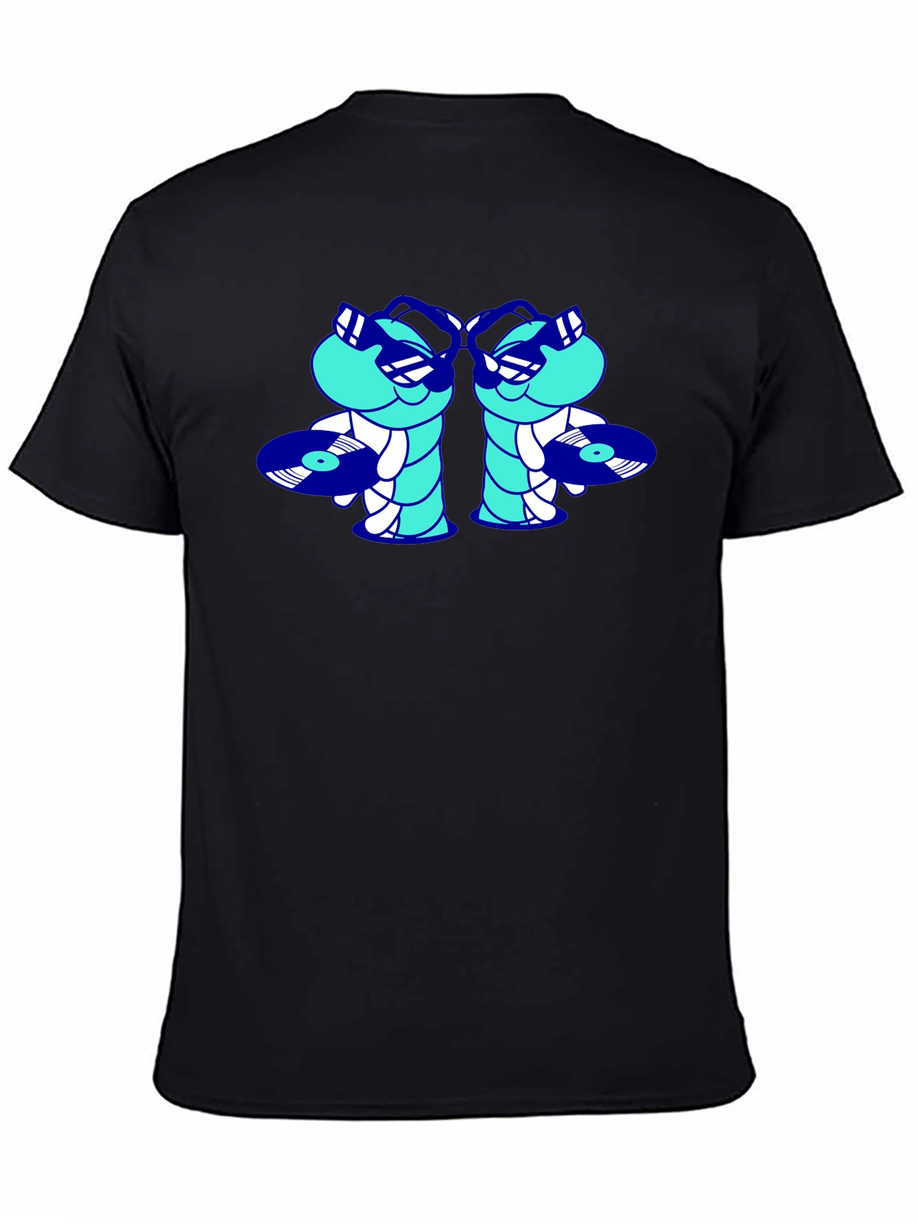 Cool DJ Worms Black T-Shirt