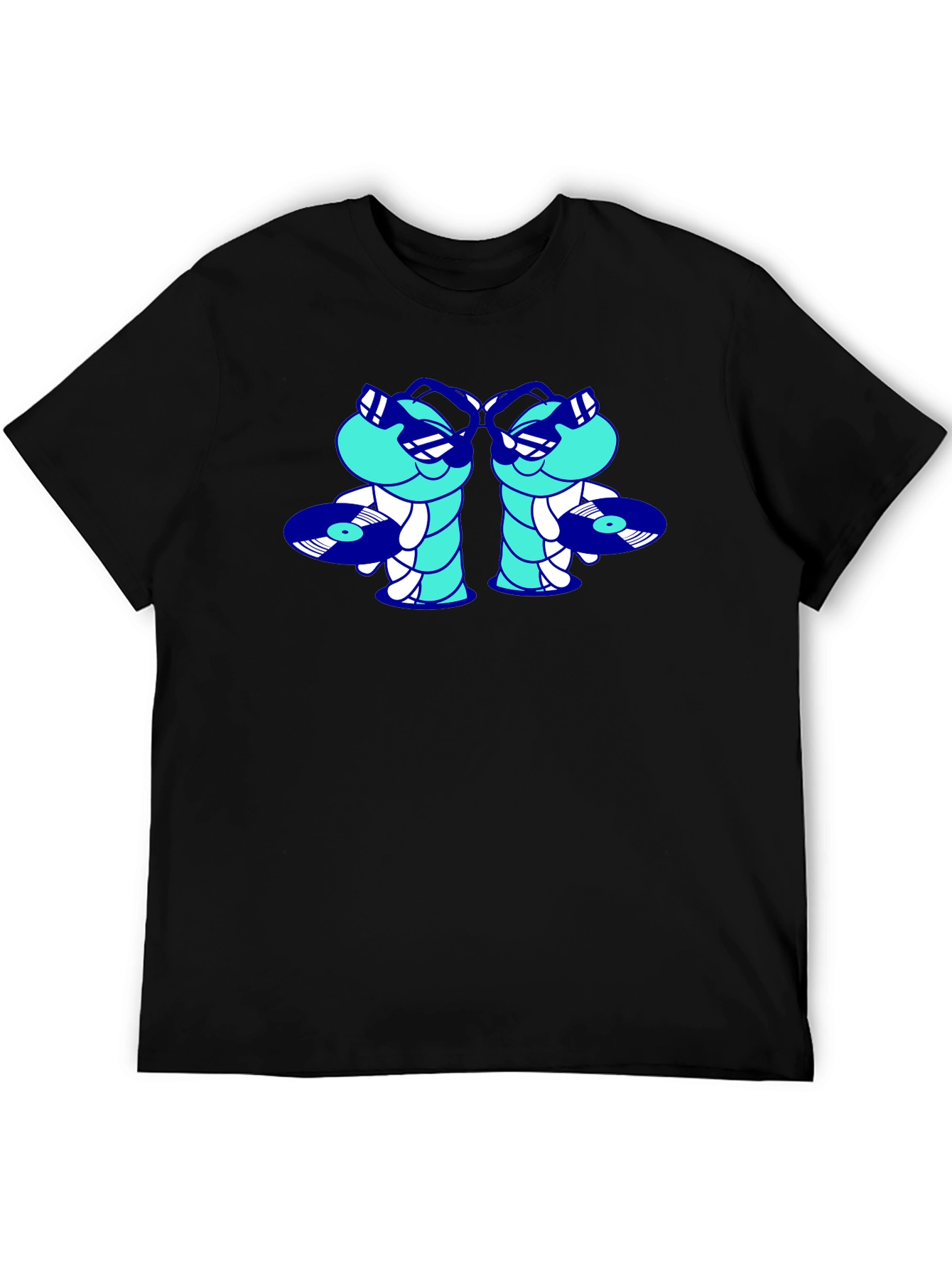 Cool DJ Worms Black T-Shirt