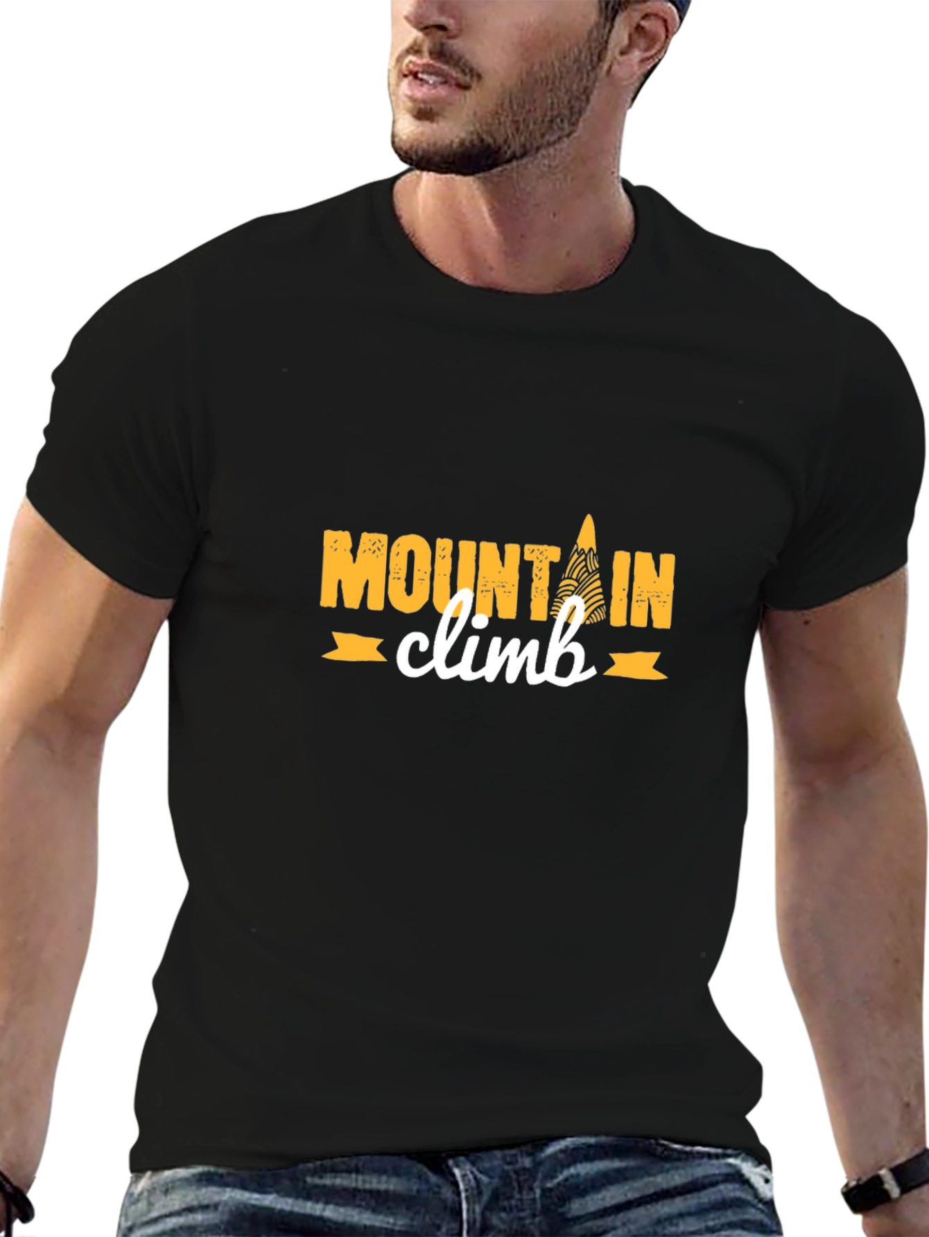 Mountain Climb Graphic Tee - Black
