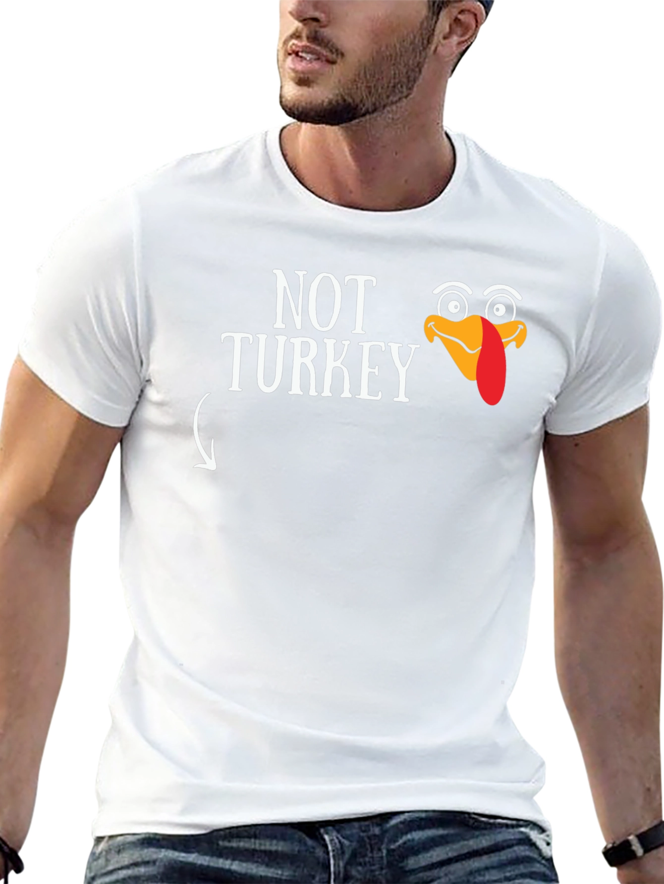 Funny Thanksgiving Not Turkey Graphic T-Shirt
