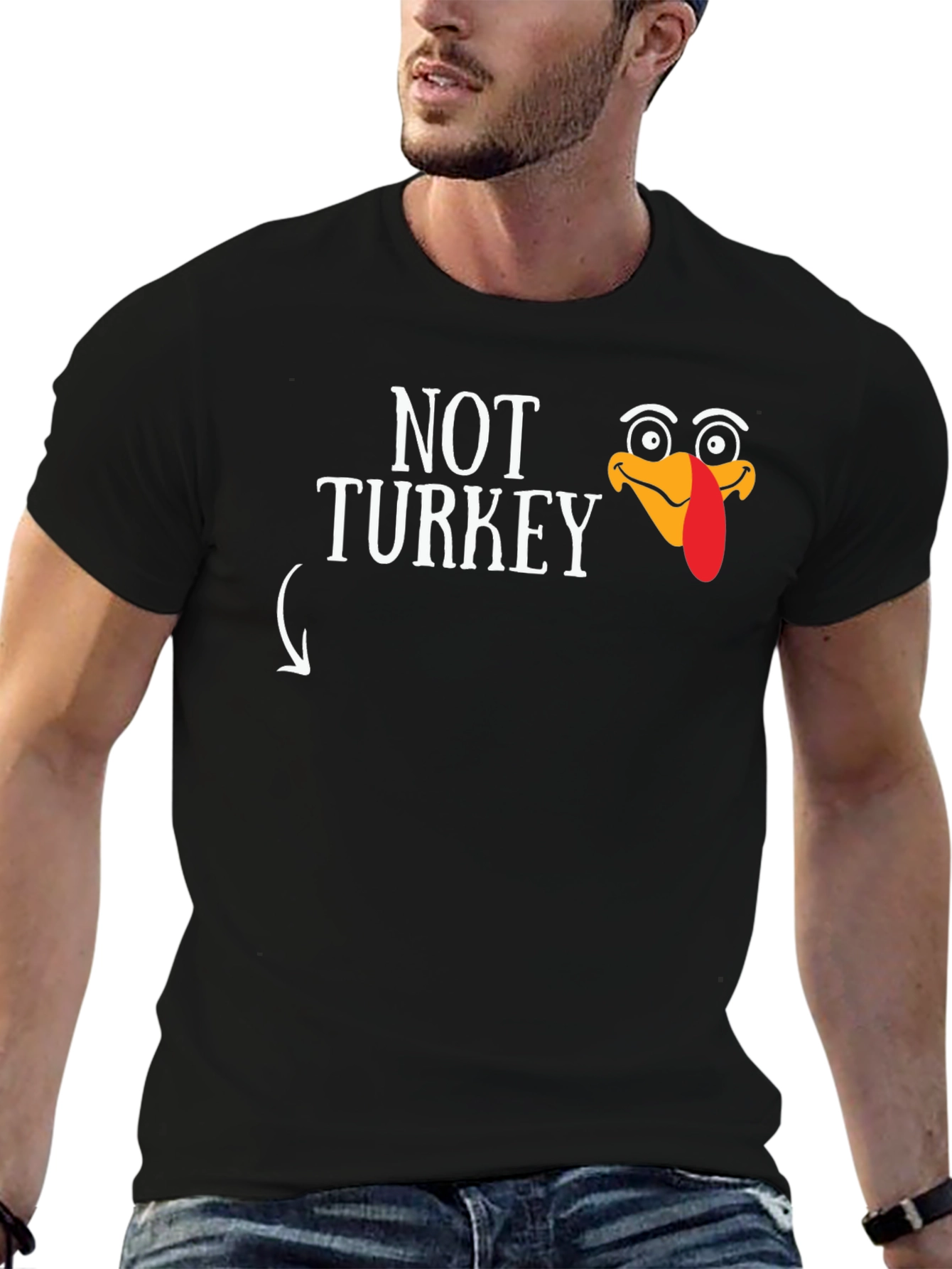 Funny Thanksgiving Not Turkey Graphic T-Shirt