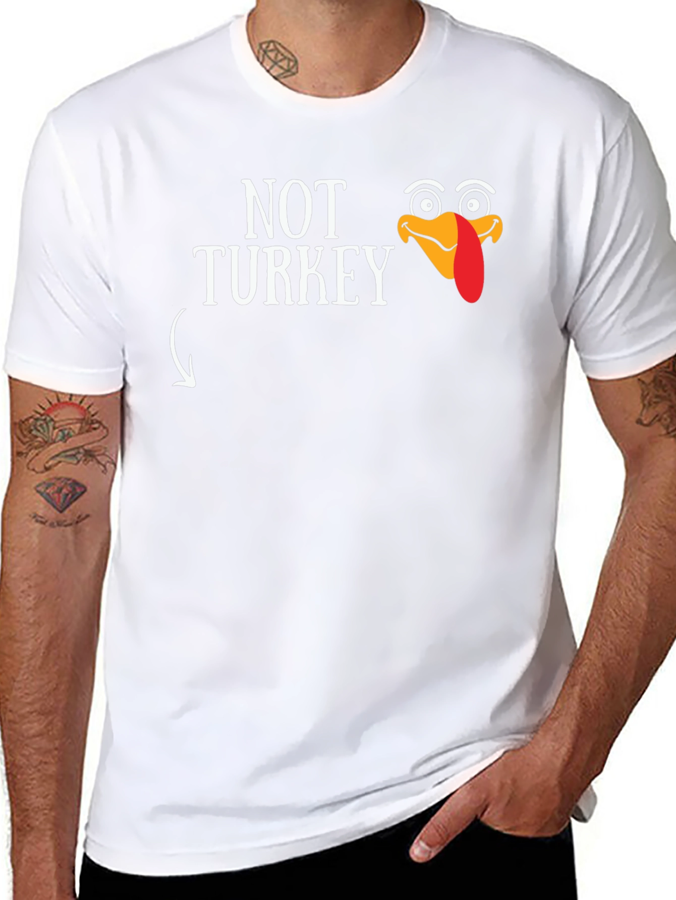 Funny Thanksgiving Not Turkey Graphic T-Shirt