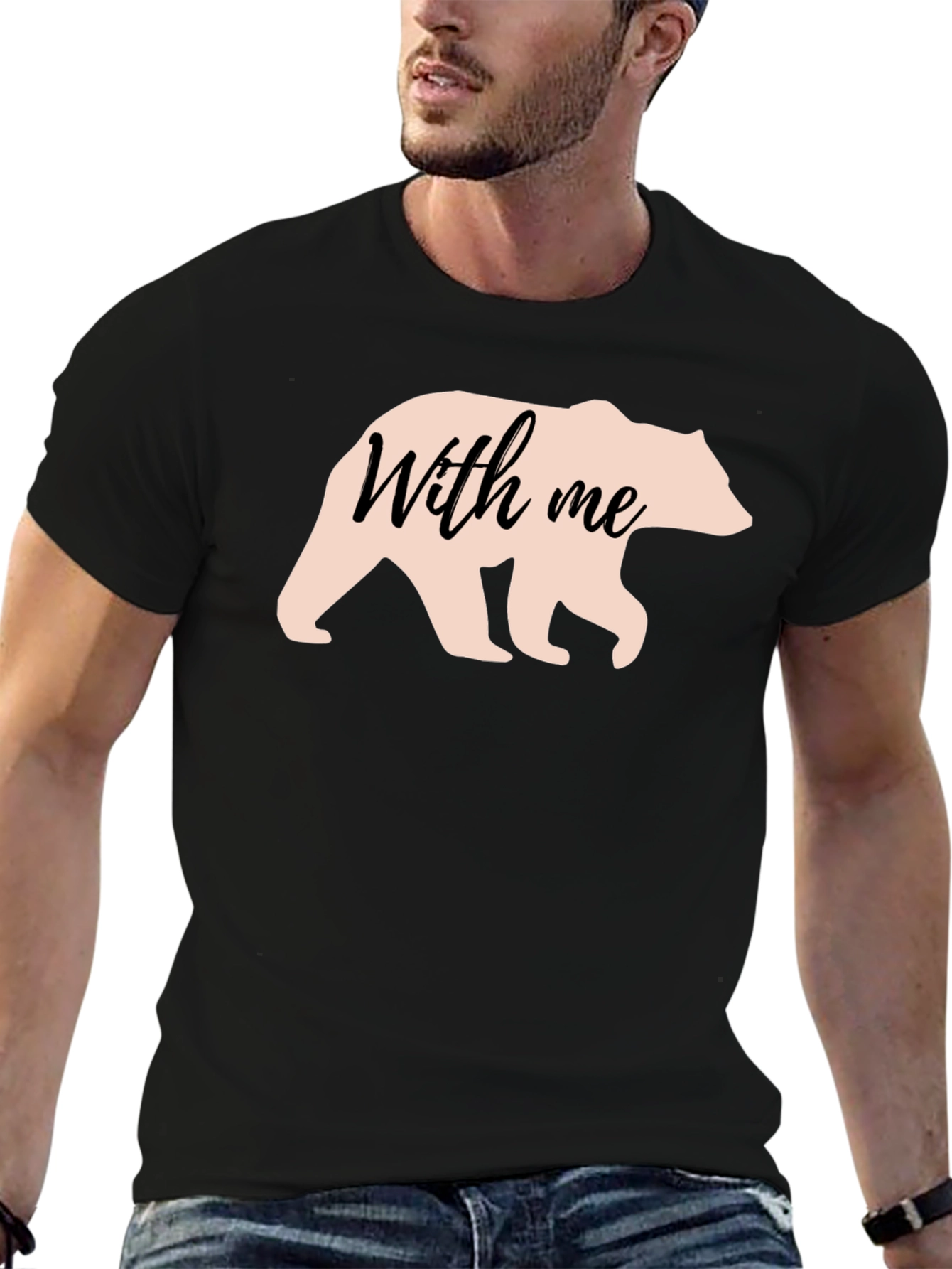 Bear With Me Graphic Tee - Mens Casual T-Shirt