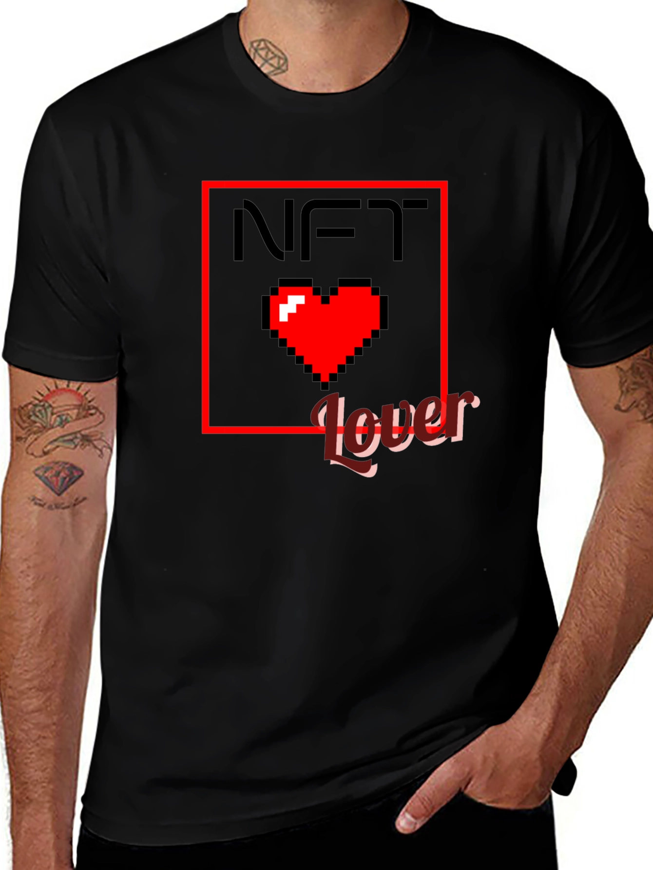 NFT Lover Graphic T-Shirt - Pixel Heart