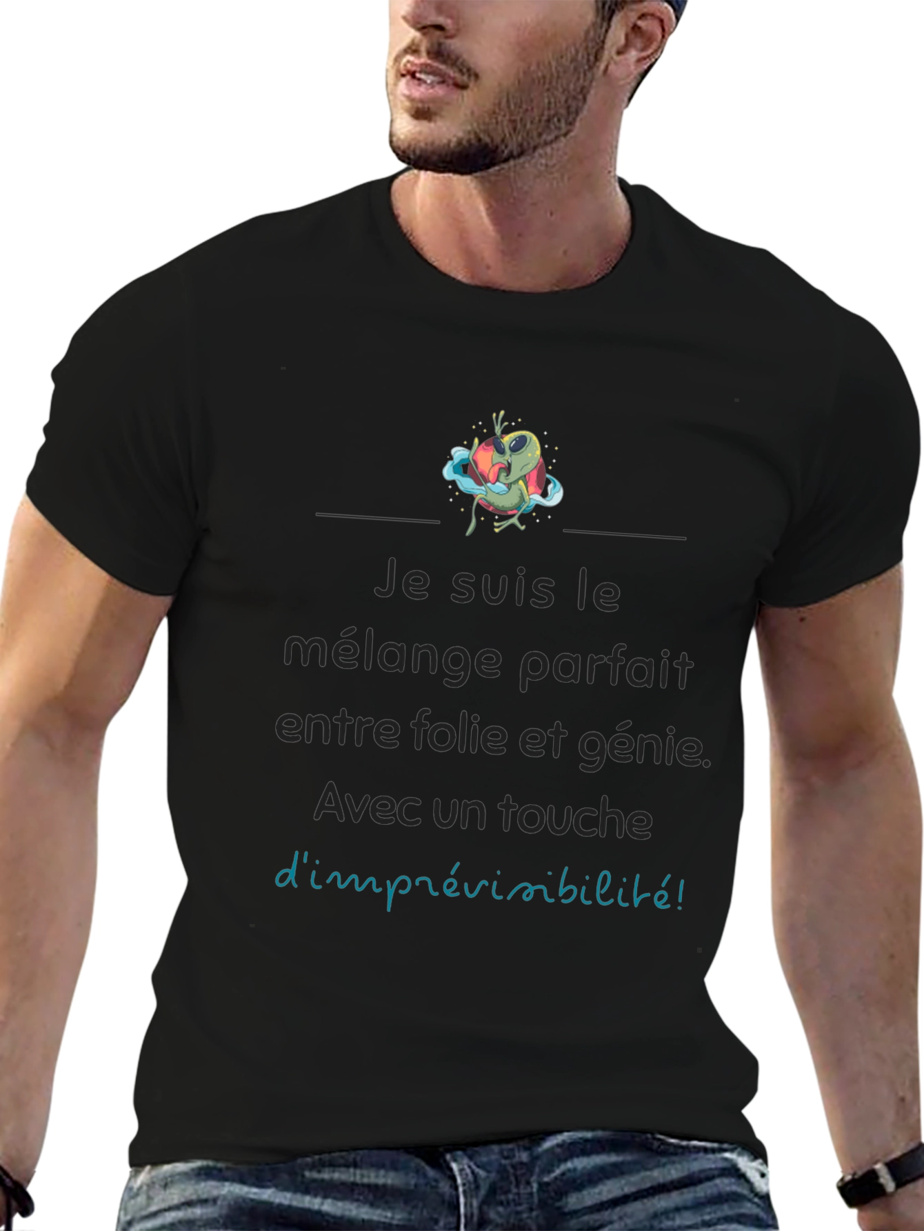 Unique Graphic Tee: Perfect Blend of Madness & Genius