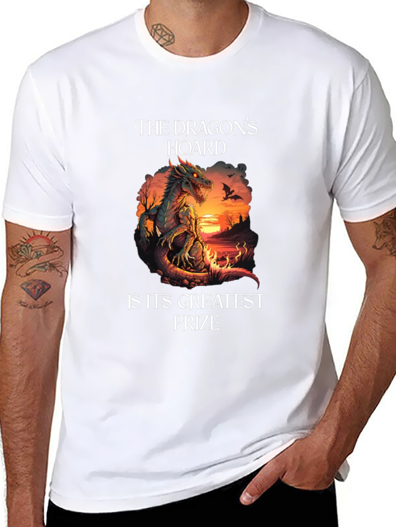 Dragons Hoard Graphic Tee - Fantasy T-Shirt