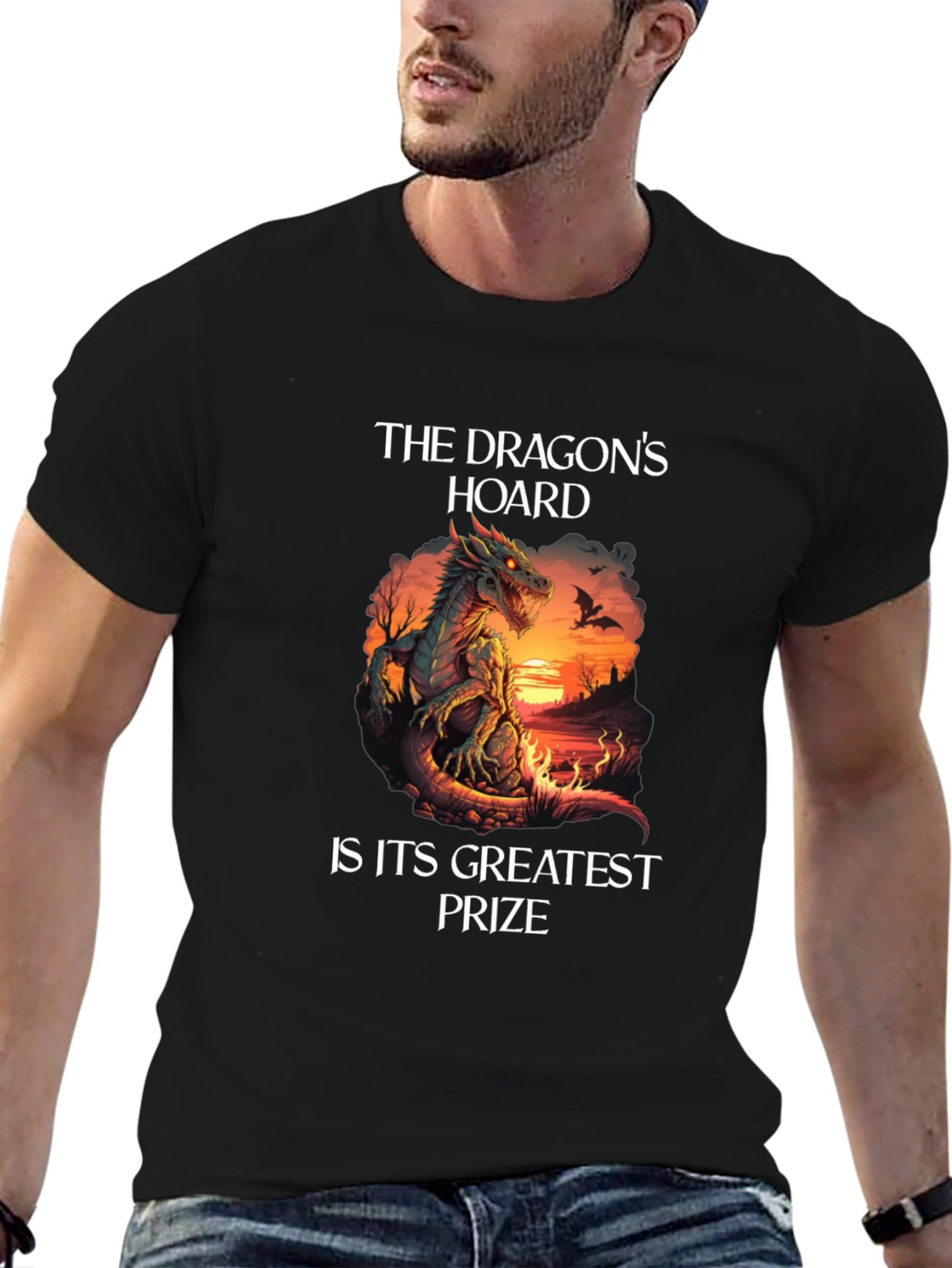 Dragons Hoard Graphic Tee - Fantasy T-Shirt